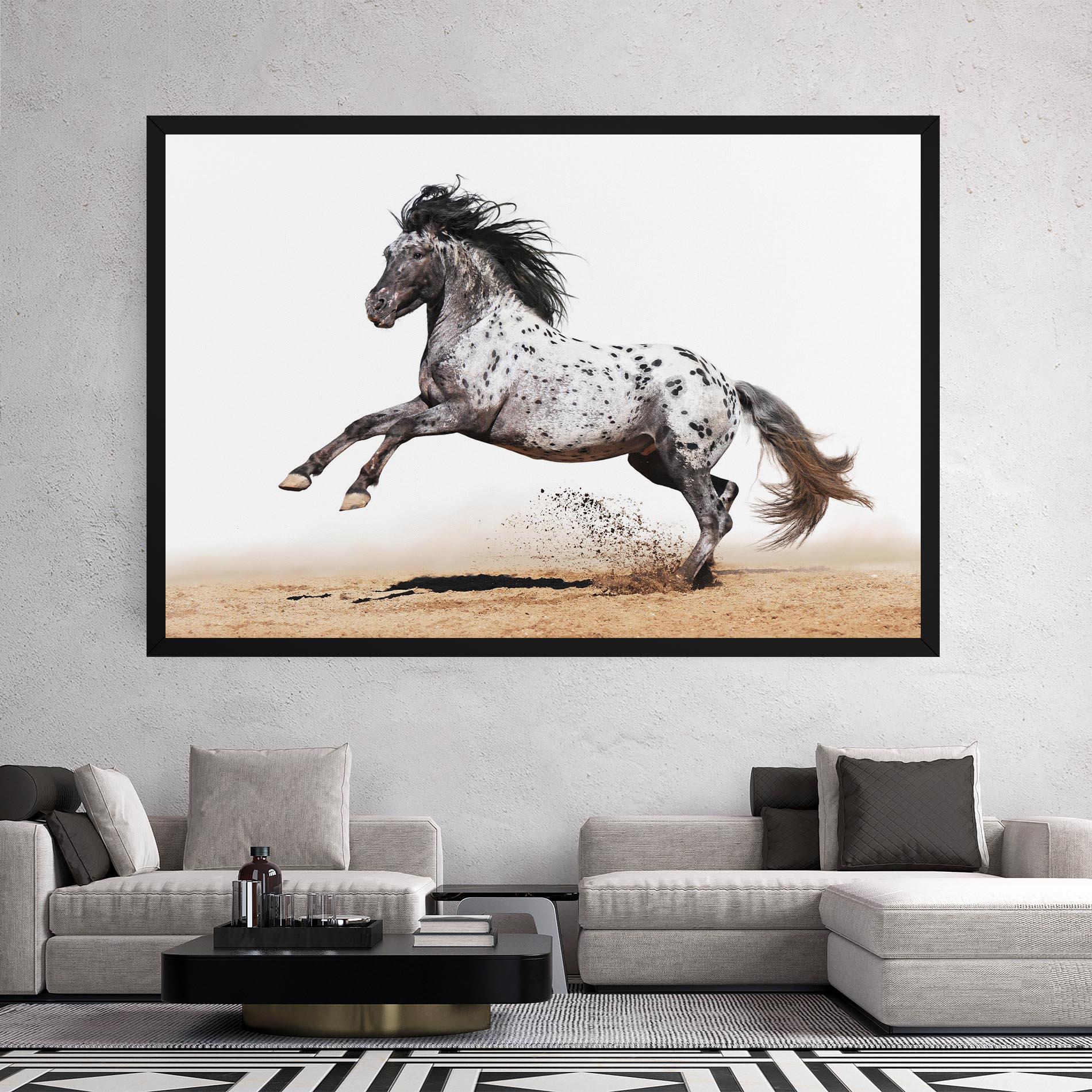 Vászonkép Appaloosa Horse Running mockup 2