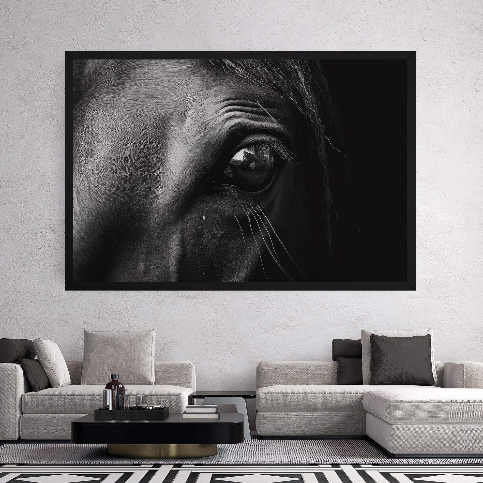 Vászonkép Black Horse Eye mockup 2