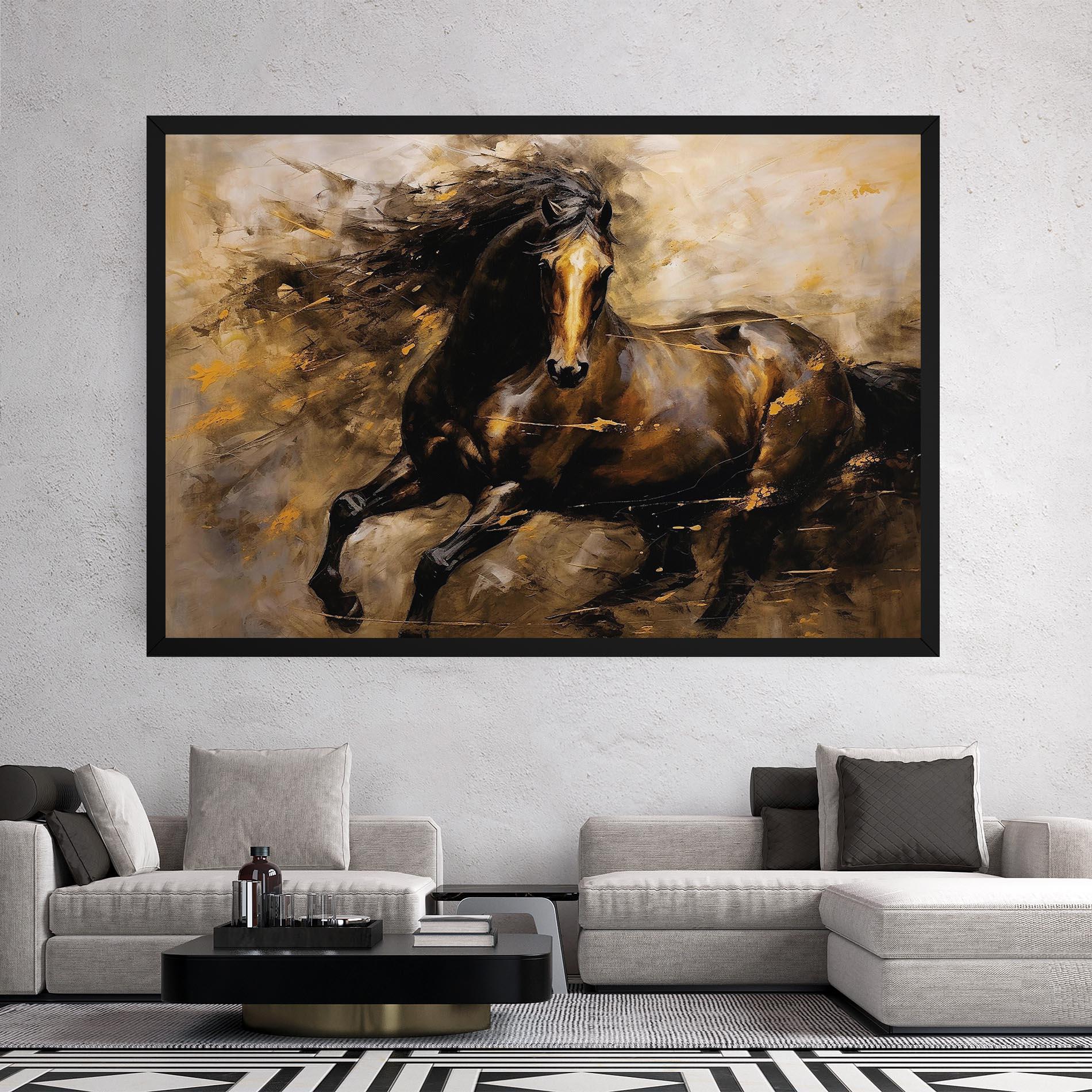 Vászonkép Gold Brown Horse mockup 2