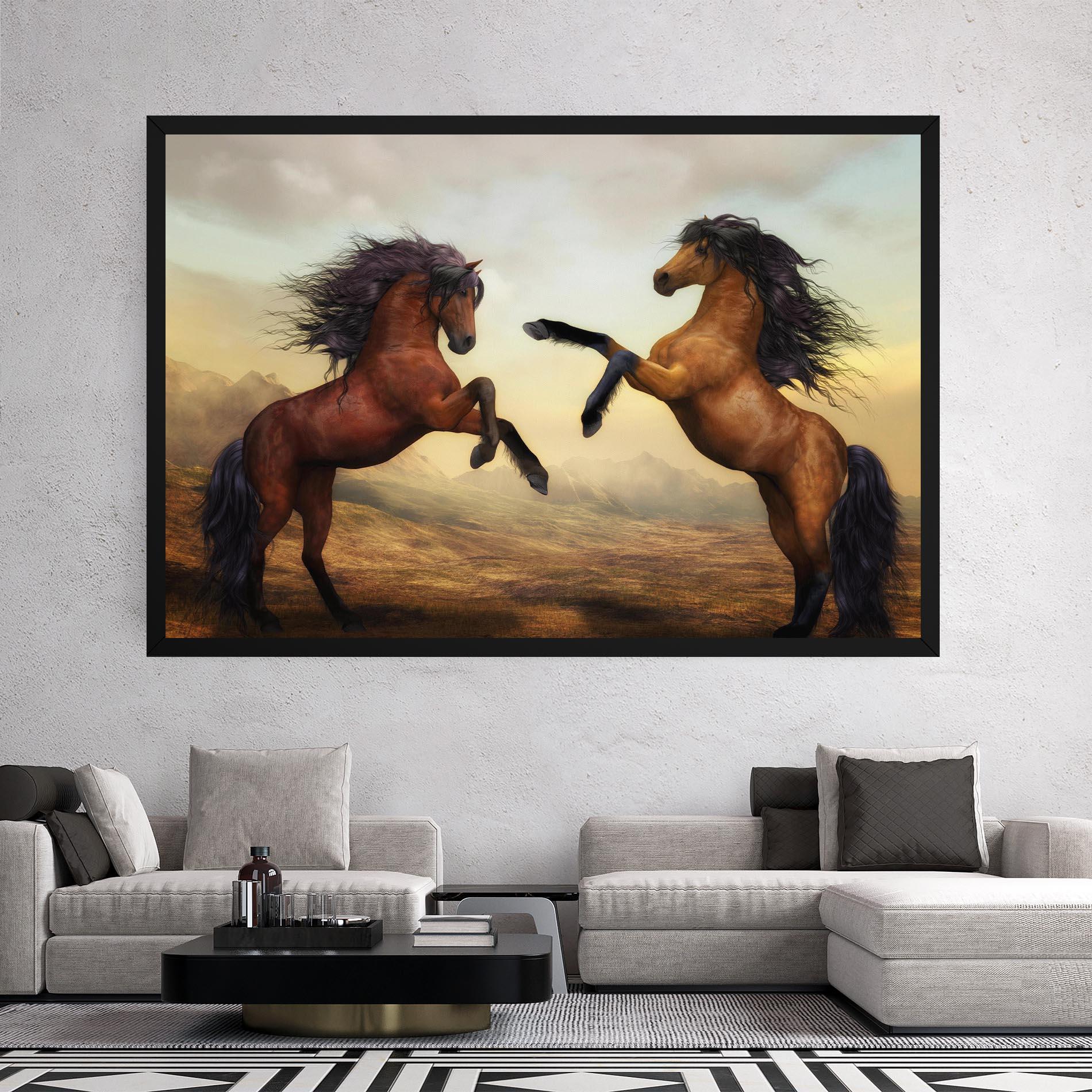 Vászonkép Two Horses mockup 2