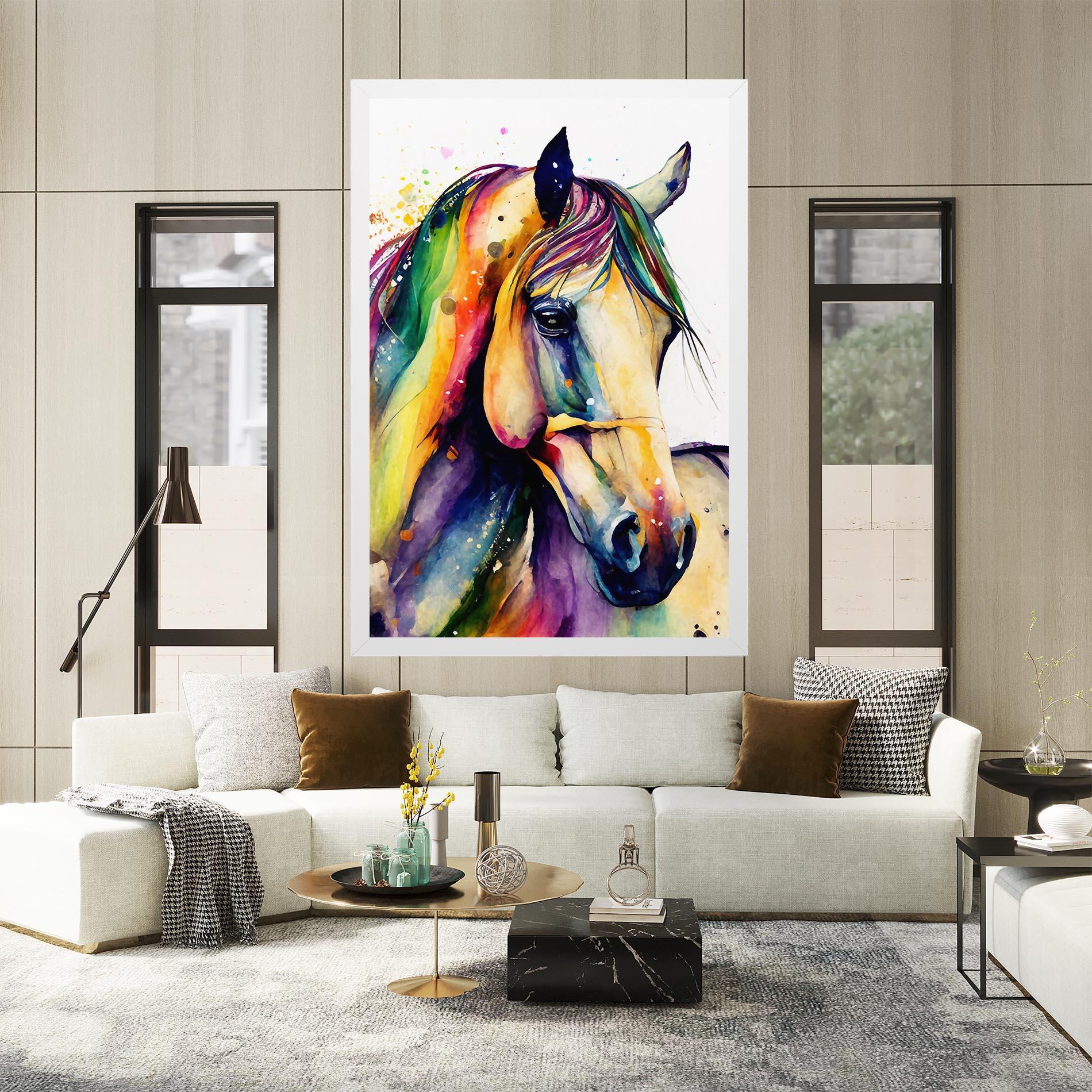 Vászonkép Colorful Horse mockup 2