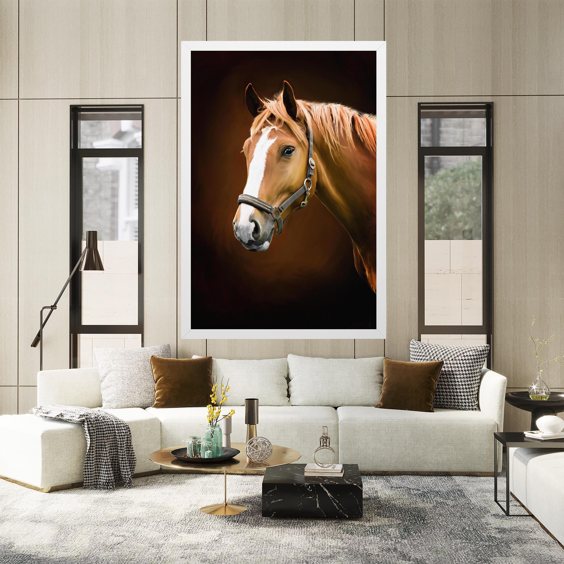 Vászonkép Digital Painted Horse mockup 2