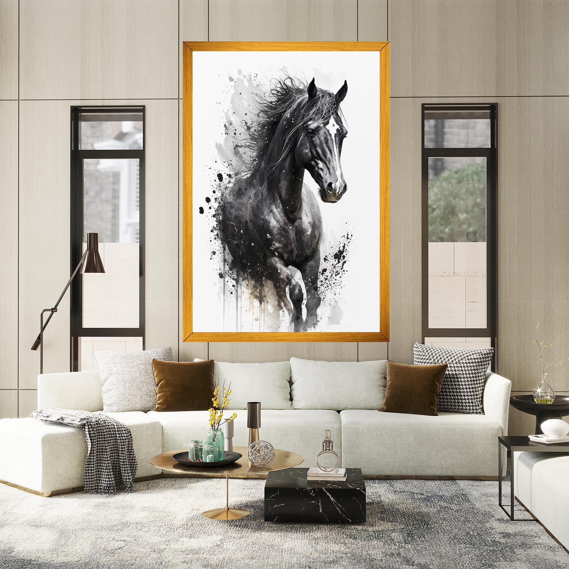 Vászonkép Black Horse mockup 2