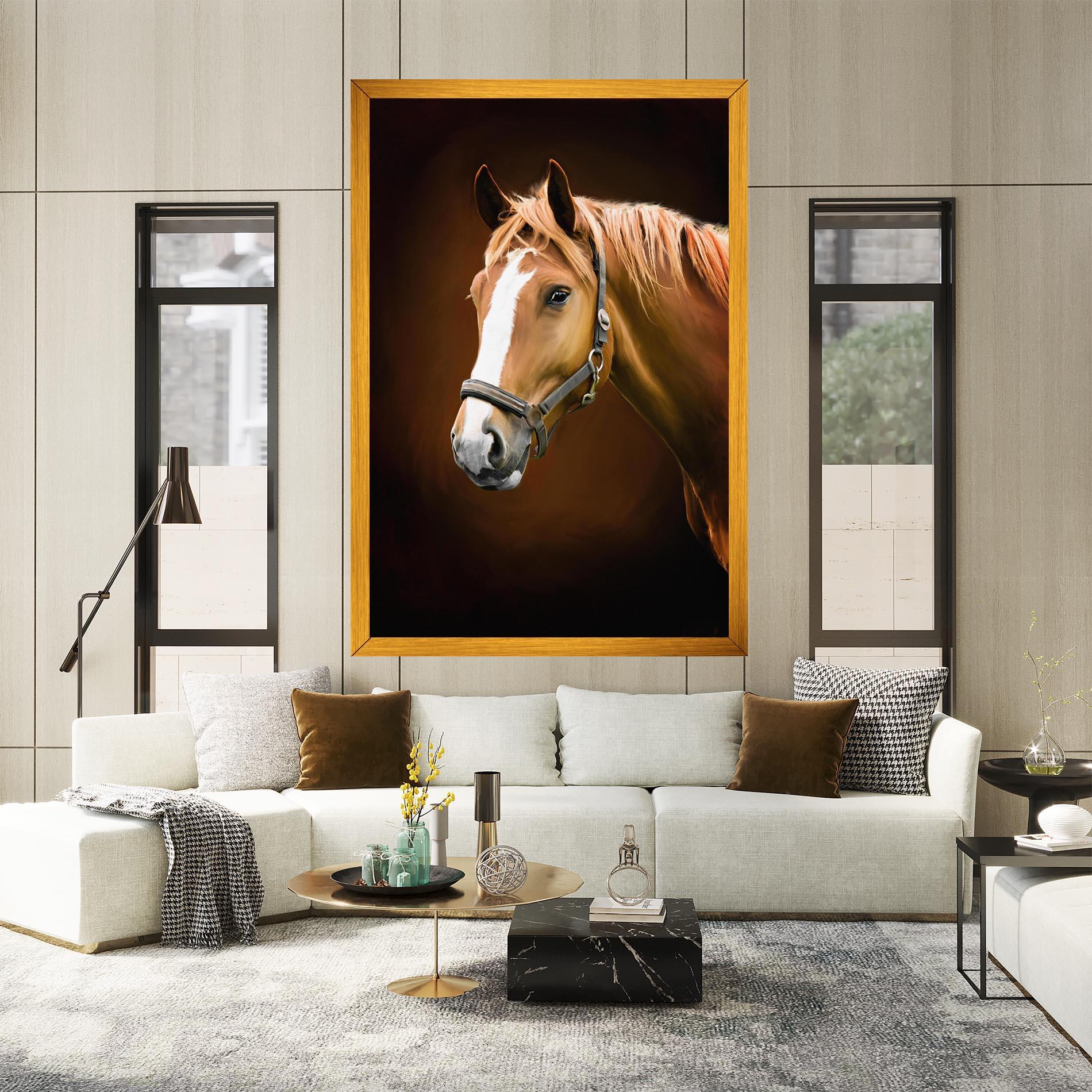 Vászonkép Digital Painted Horse mockup 2