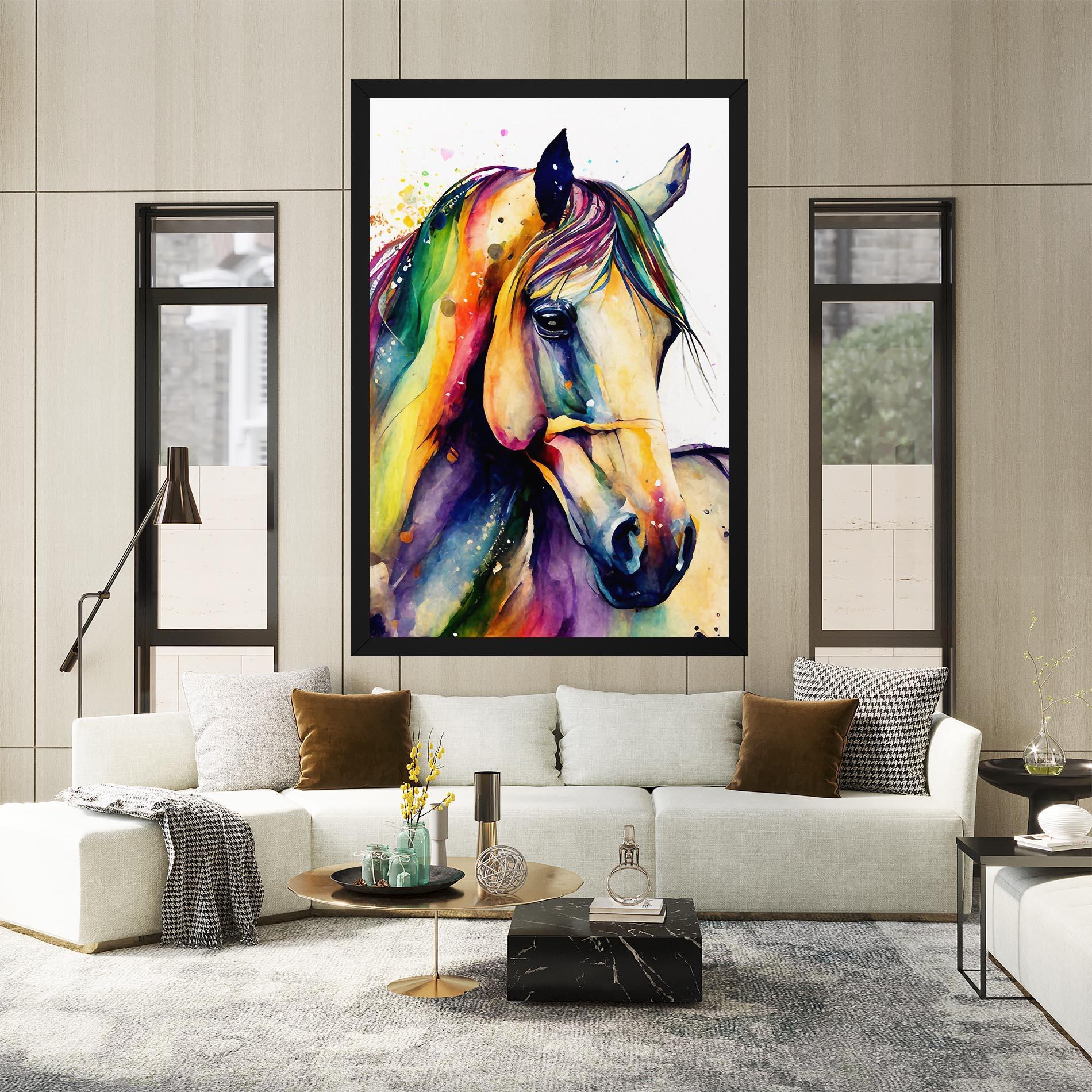 Vászonkép Colorful Horse mockup 2