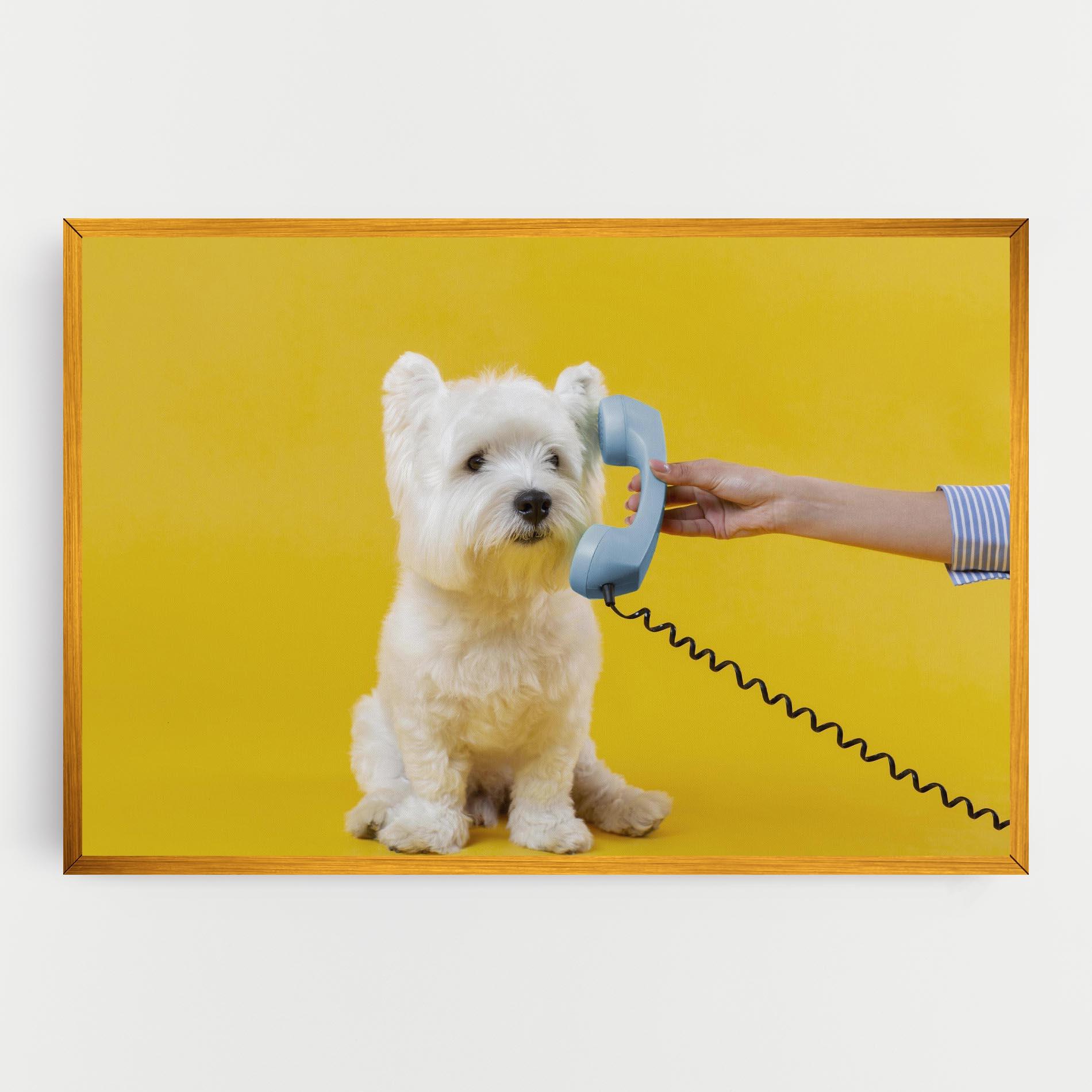 Vászonkép Cute Little Dog mockup 0
