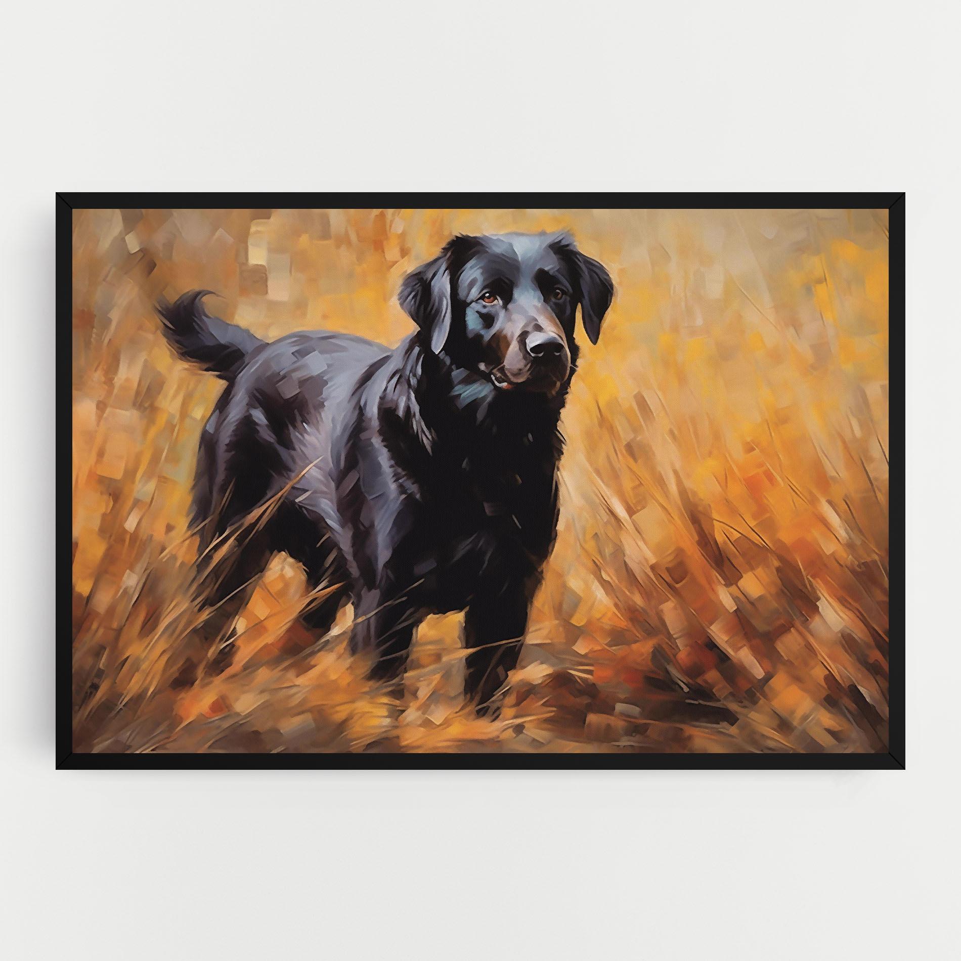 Vászonkép Black Pretty Dog mockup 0
