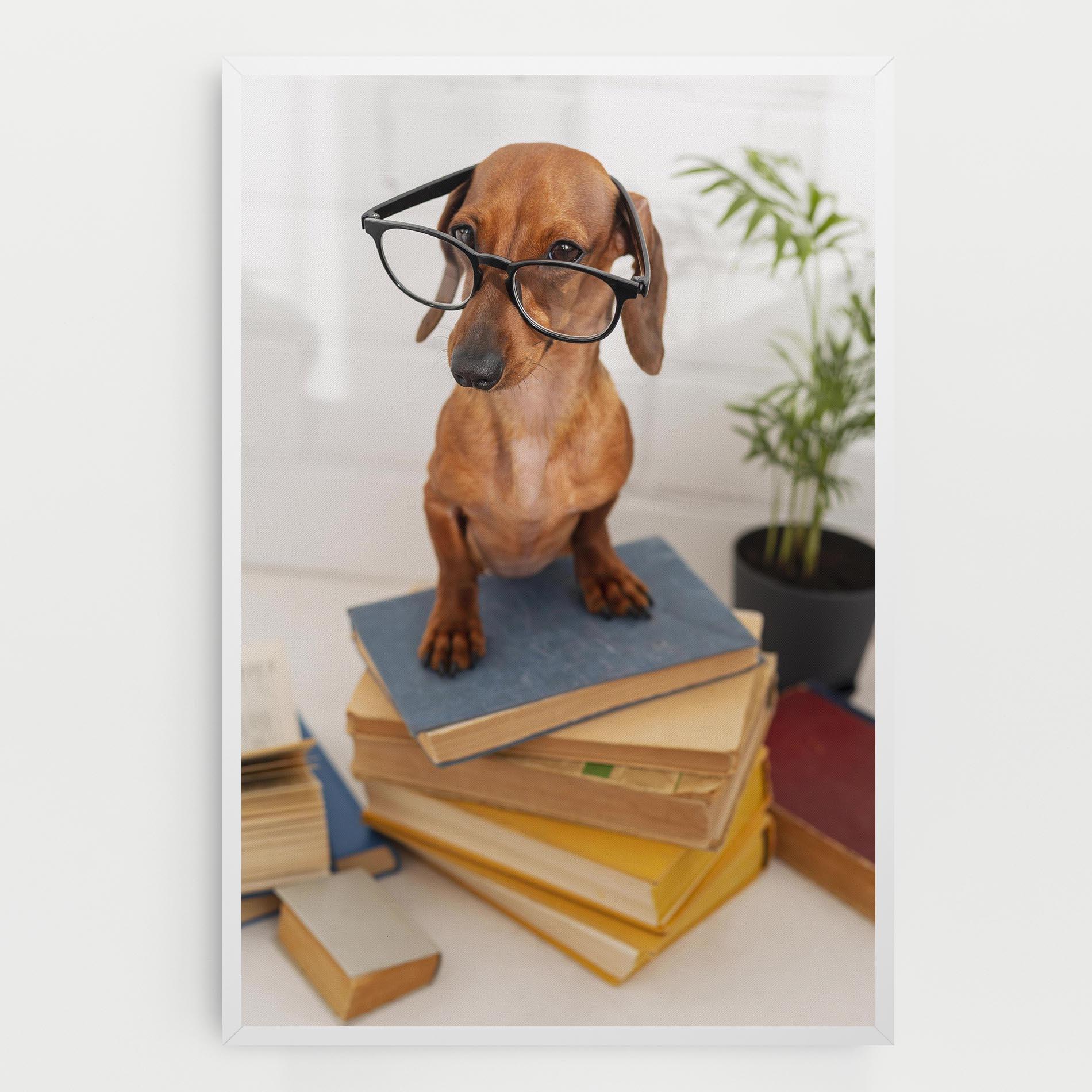 Vászonkép Books Cute Dog mockup 0