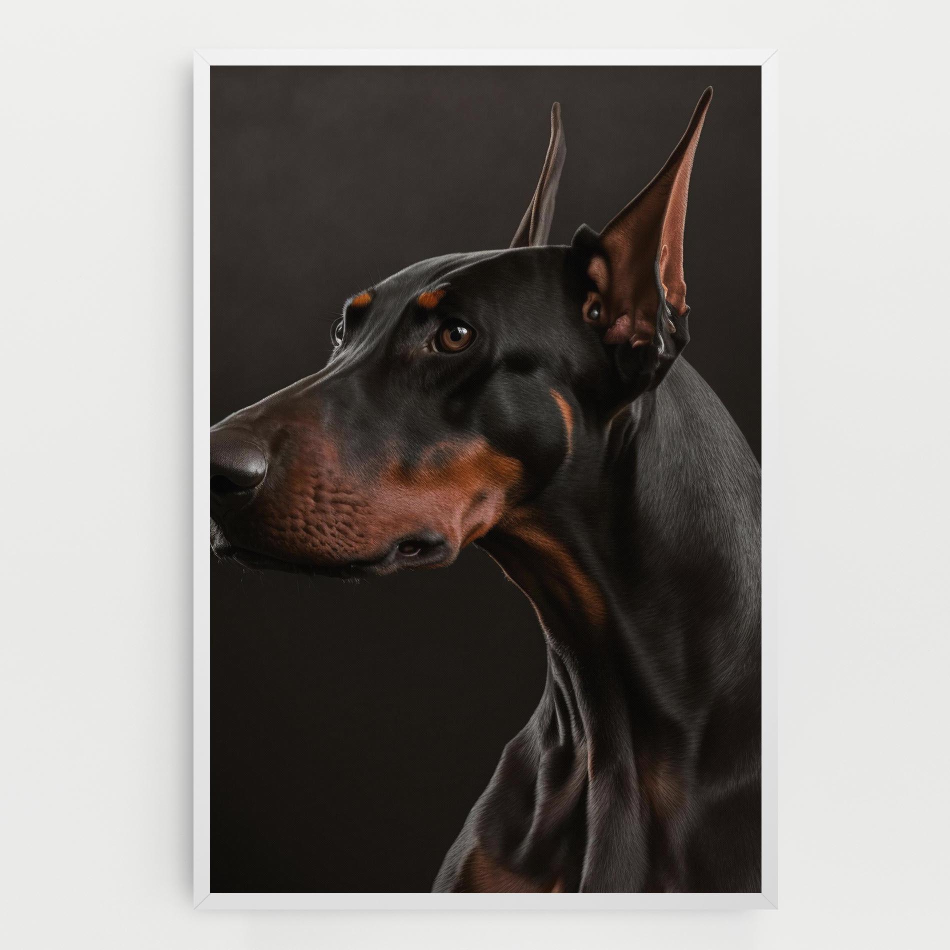 Vászonkép Doberman Dog Portrait mockup 0
