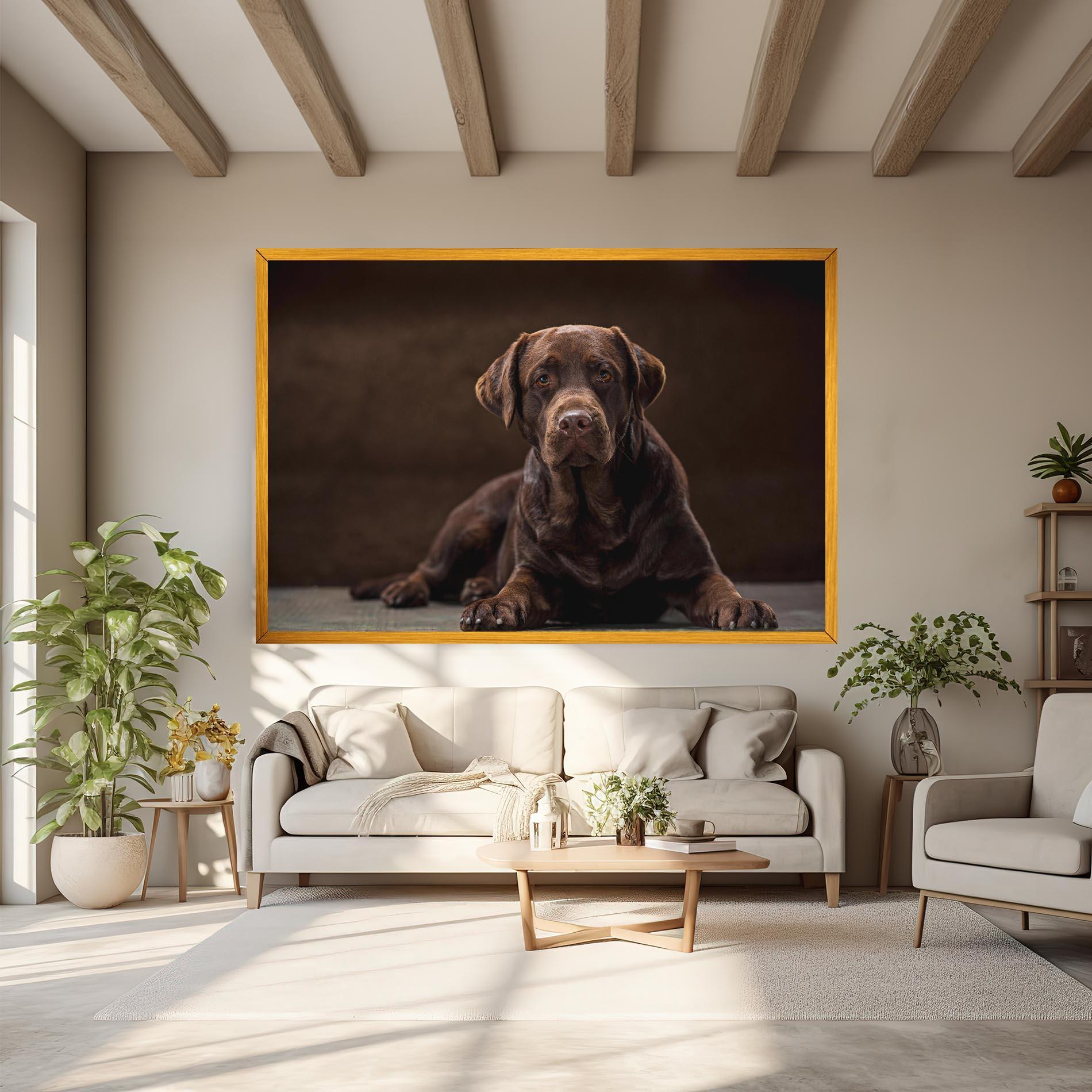 Vászonkép Cute Brown Labrador mockup 6