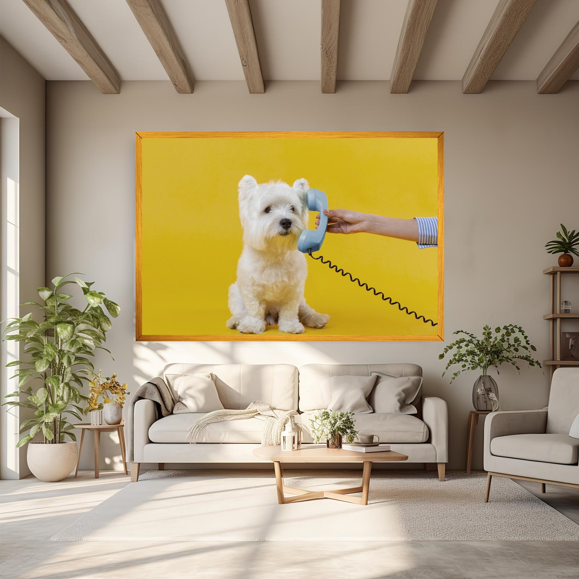 Vászonkép Cute Little Dog mockup 6