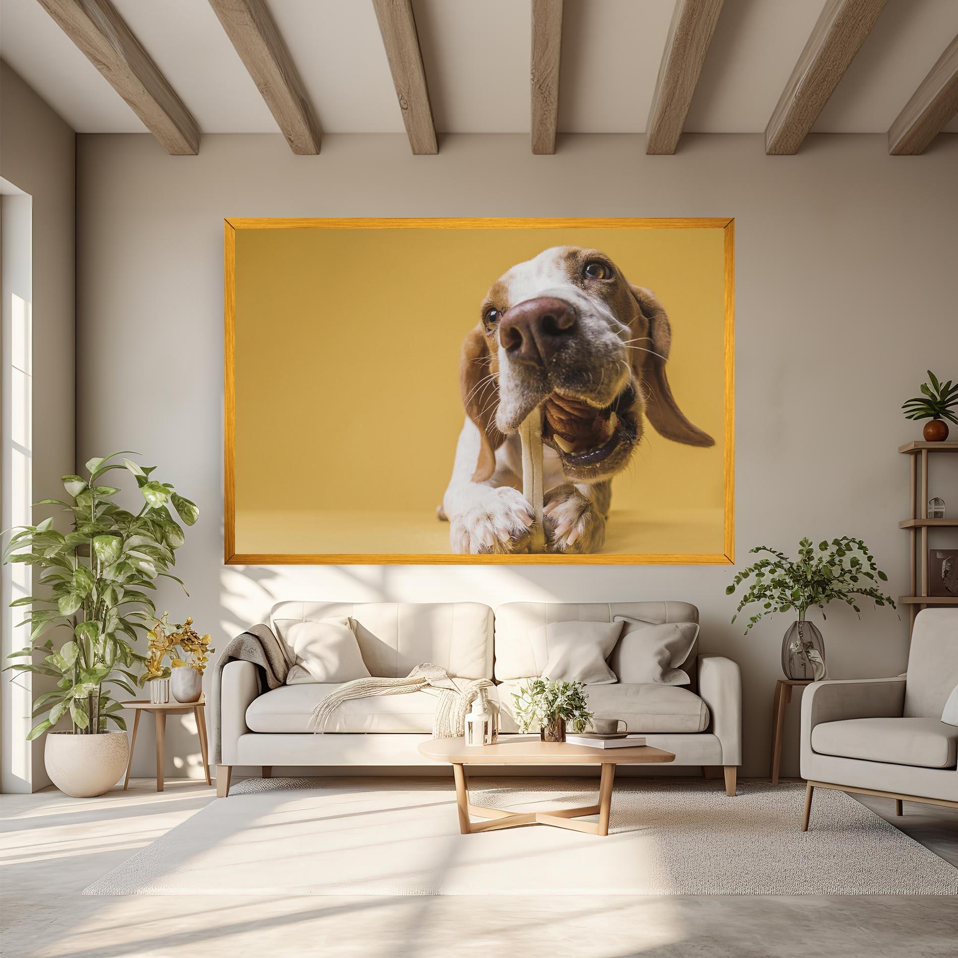 Vászonkép Dog Eating Bone mockup 6