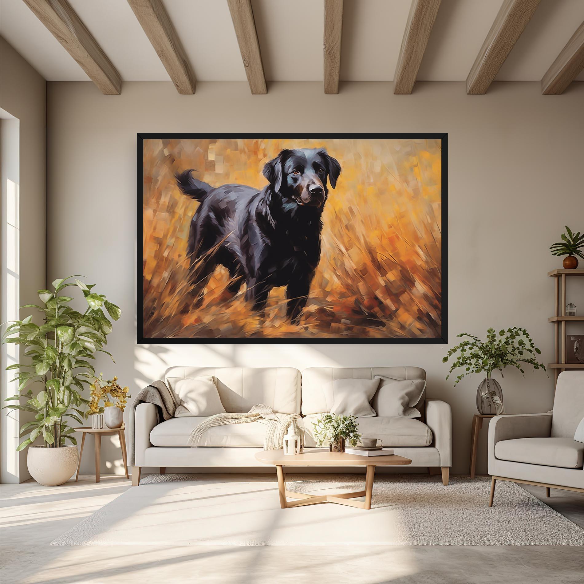 Vászonkép Black Pretty Dog mockup 6