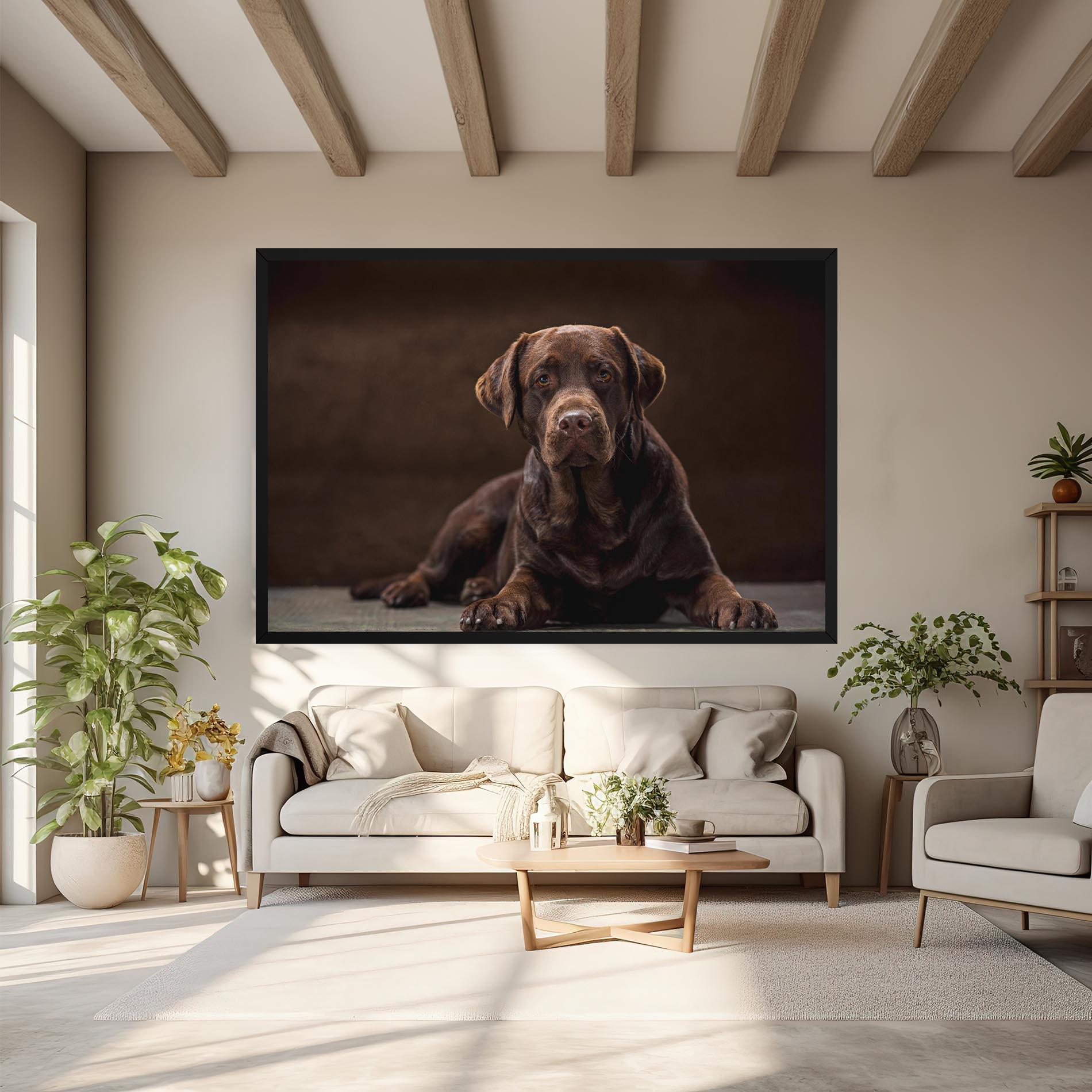 Vászonkép Cute Brown Labrador mockup 6
