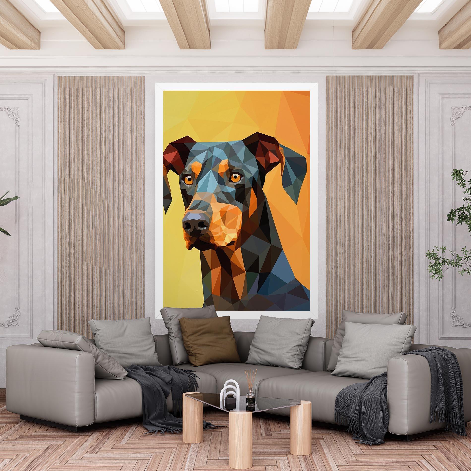 Vászonkép Digital Art Dog mockup 6