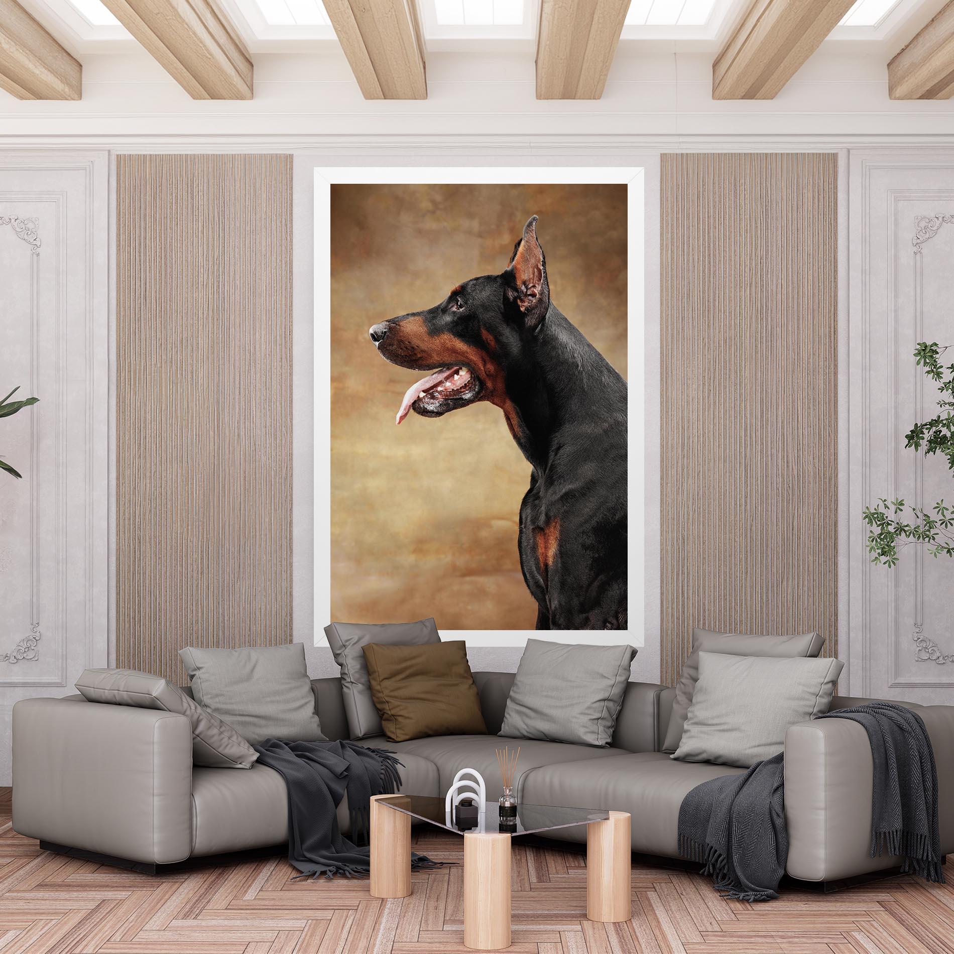 Vászonkép Doberman Pinscher mockup 6