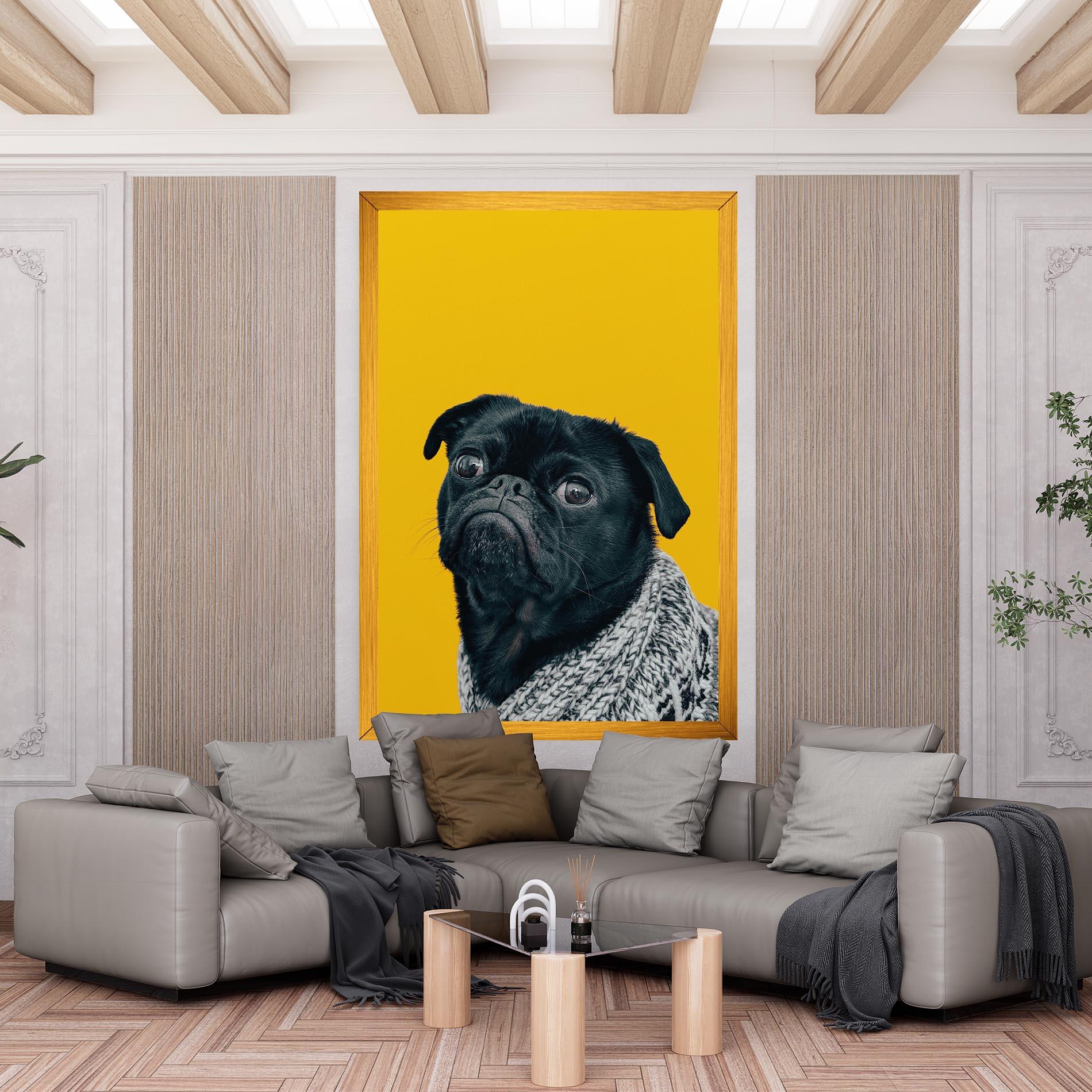Vászonkép Black Pug mockup 6