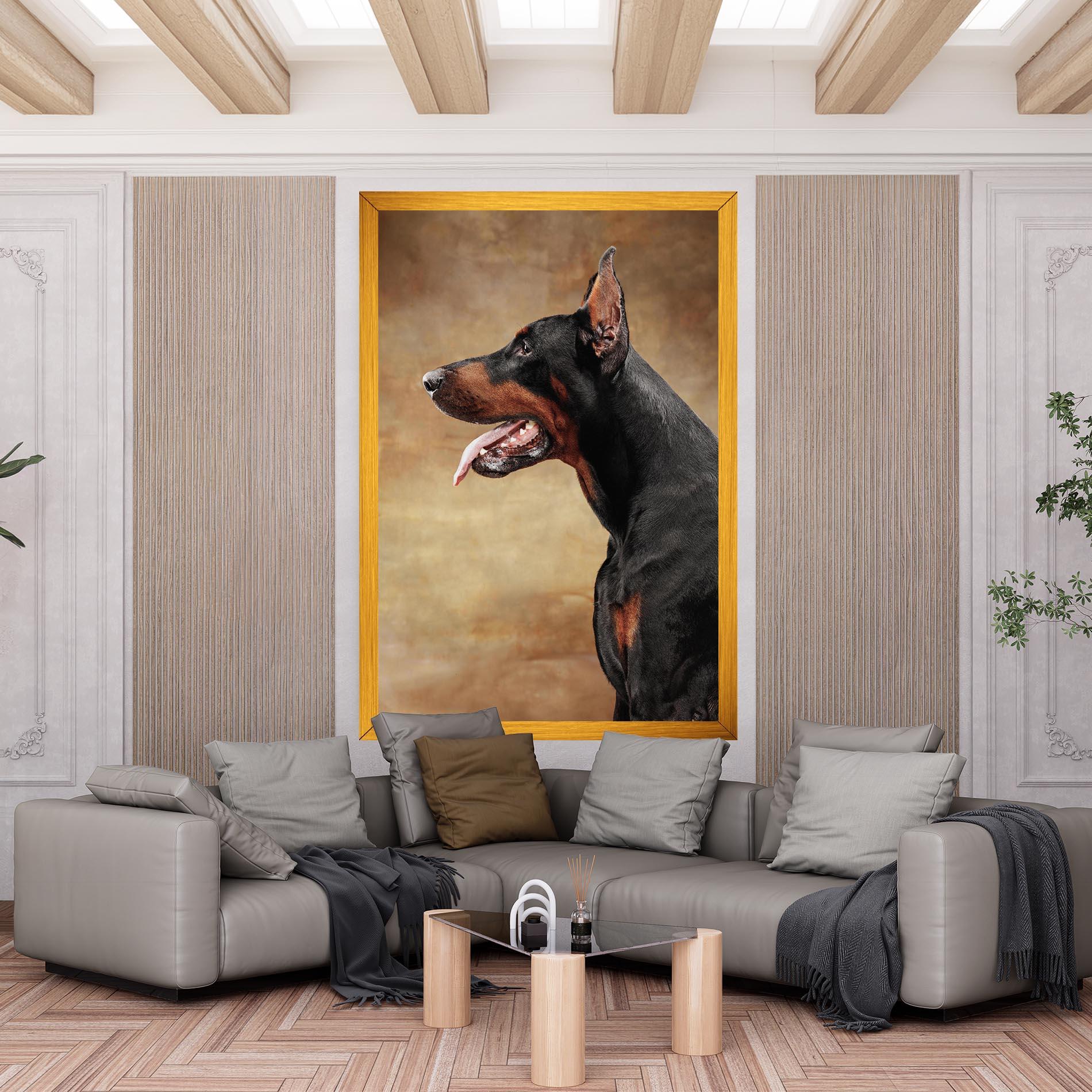 Vászonkép Doberman Pinscher mockup 6