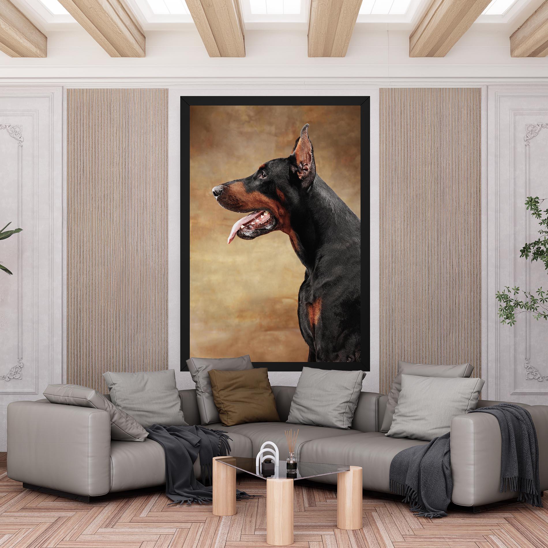 Vászonkép Doberman Pinscher mockup 6