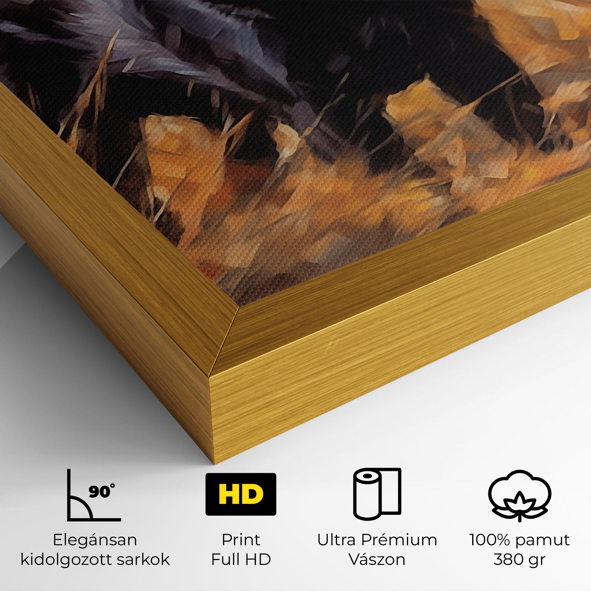 Vászonkép Black Pretty Dog mockup 4
