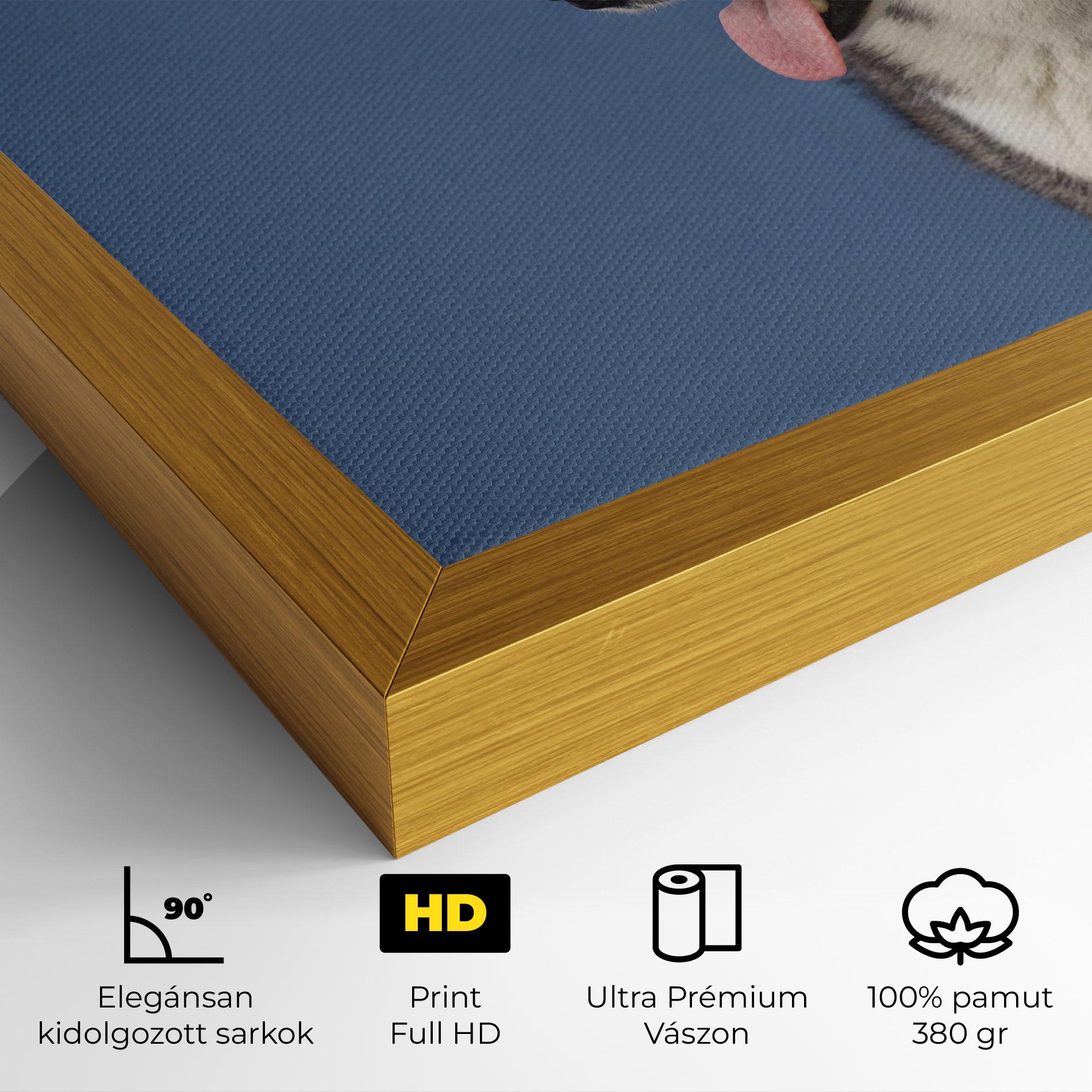 Vászonkép Blue Glasses Dog mockup 4