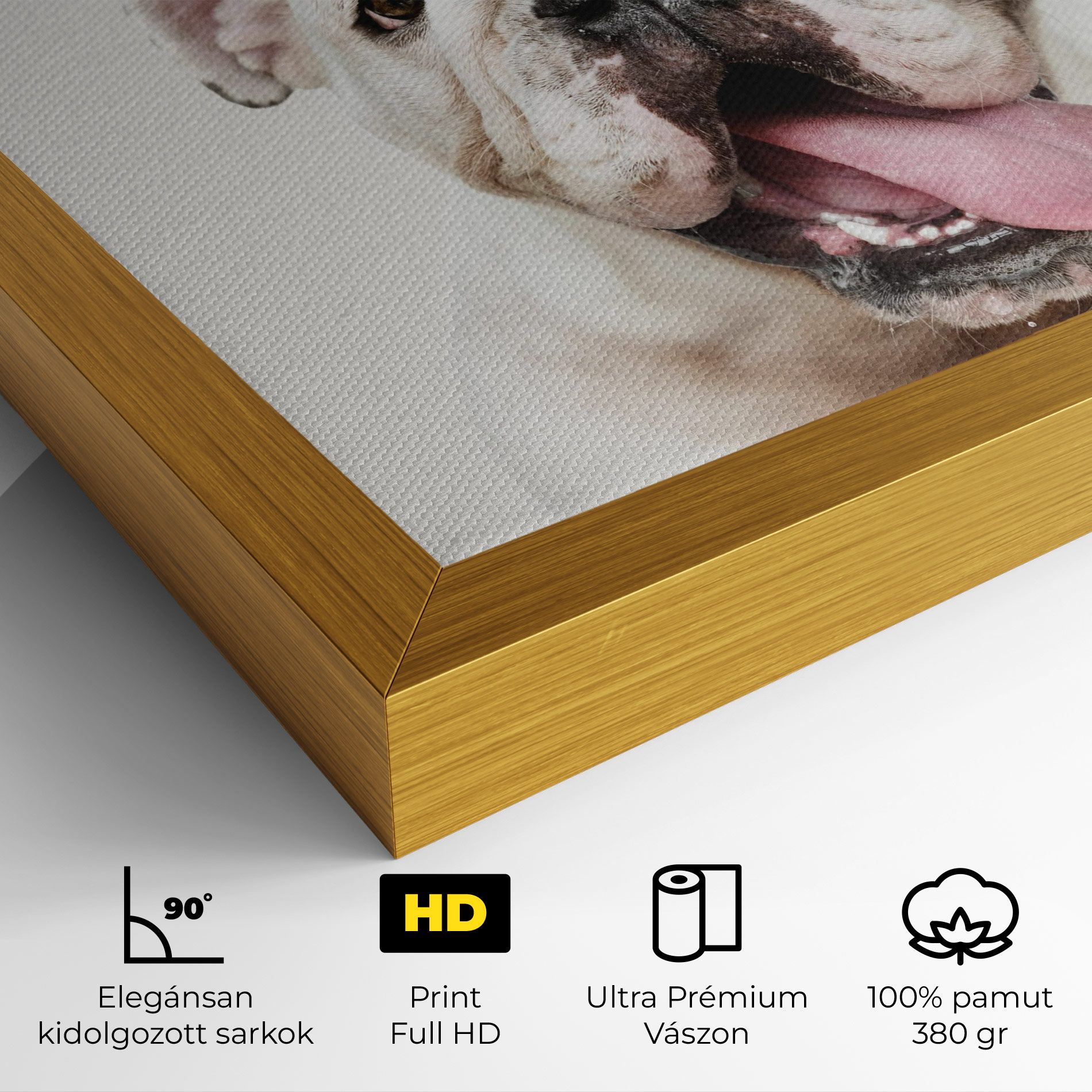 Bulldog Wearing Crown mockup 4