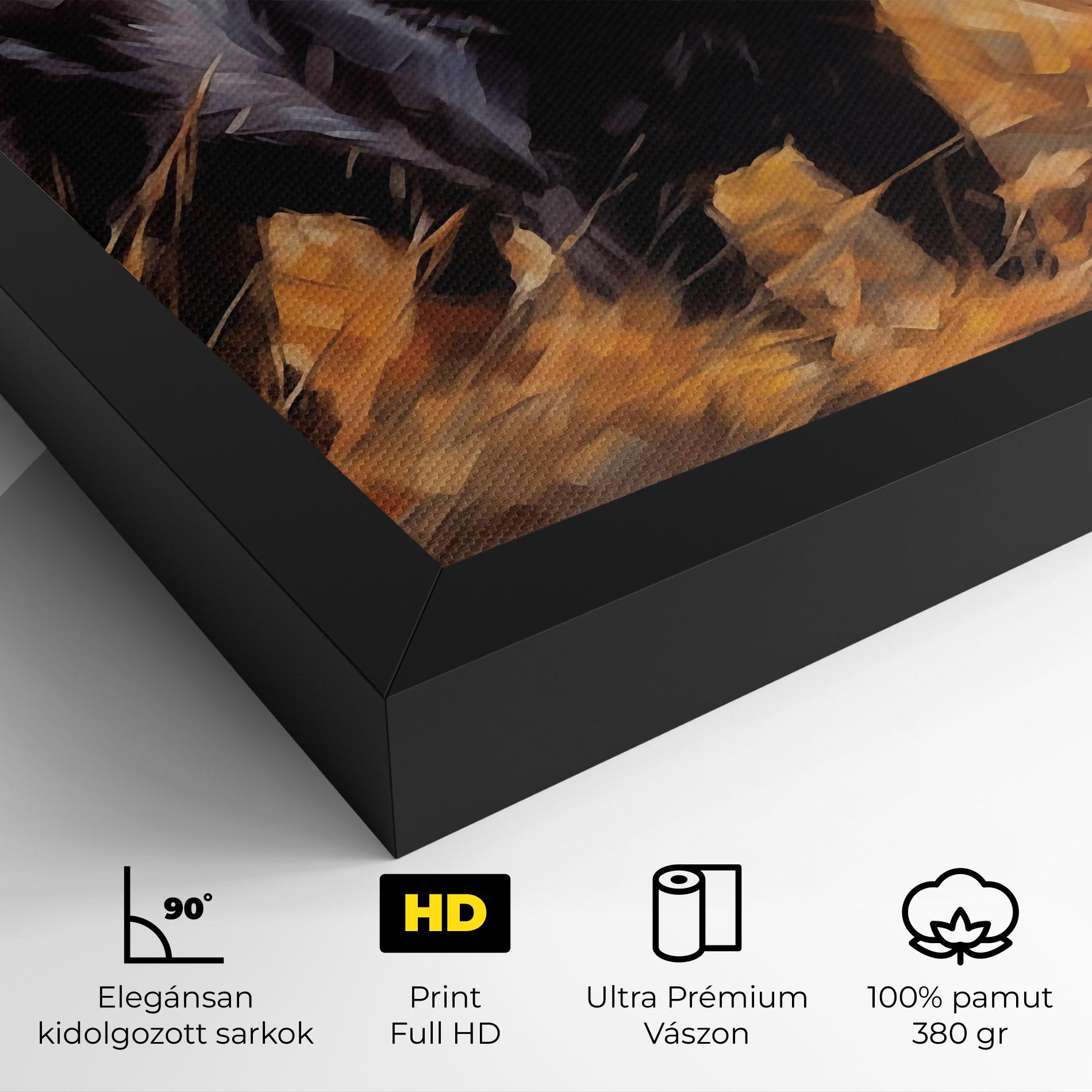 Vászonkép Black Pretty Dog mockup 4