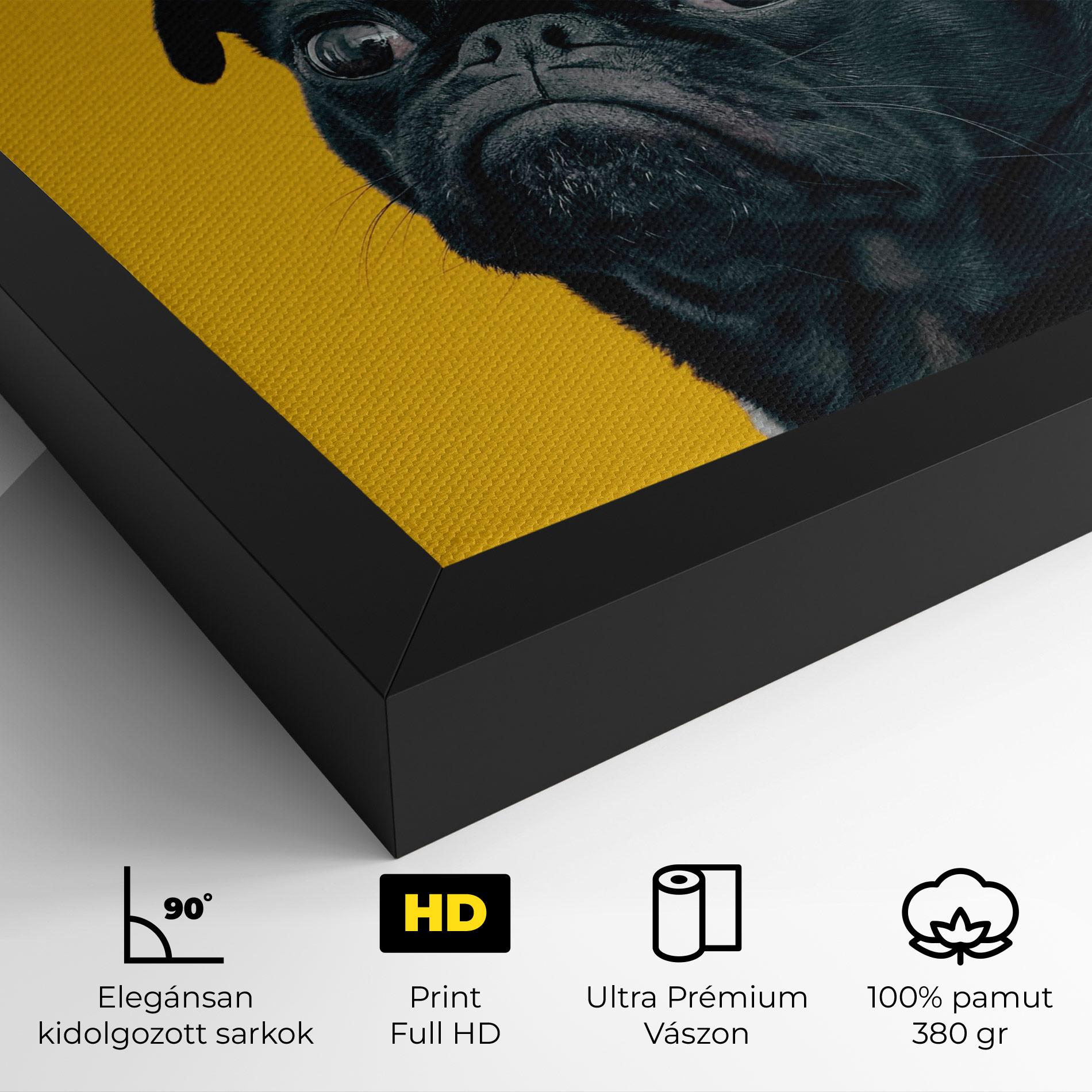 Vászonkép Black Pug mockup 4