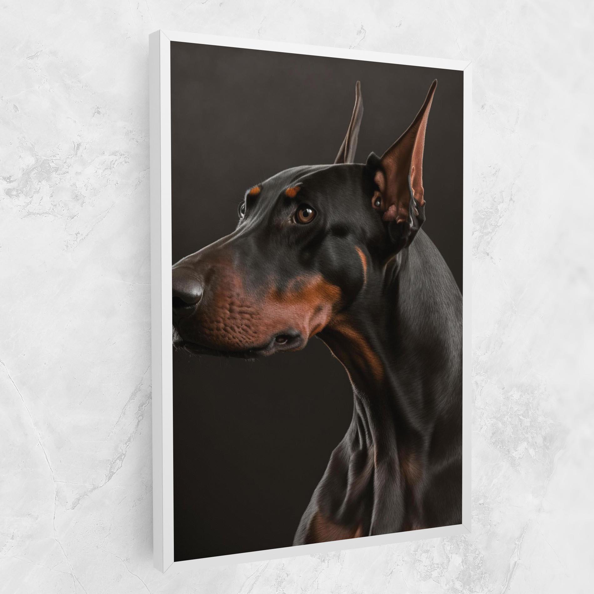 Vászonkép Doberman Dog Portrait mockup 1