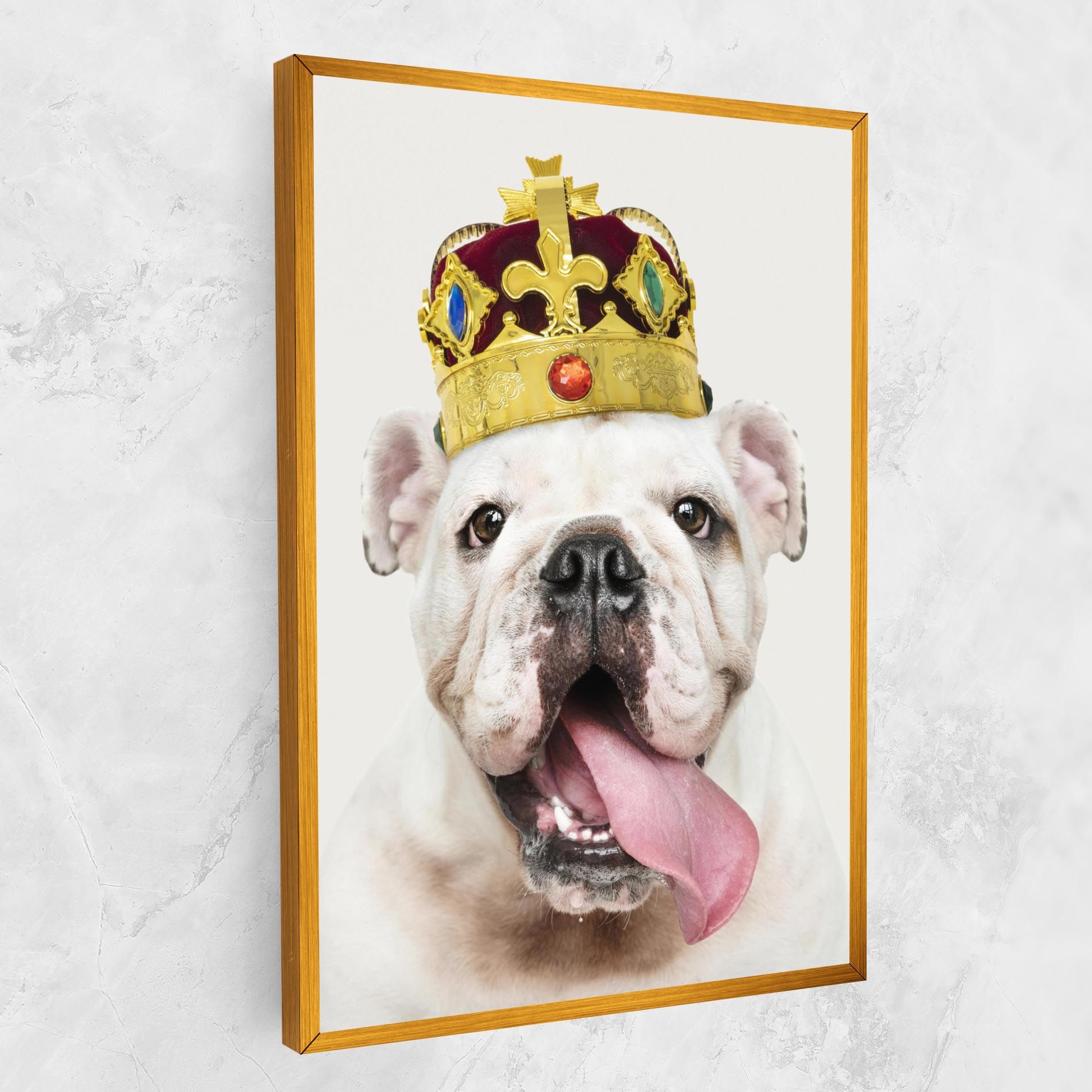 Bulldog Wearing Crown mockup 1