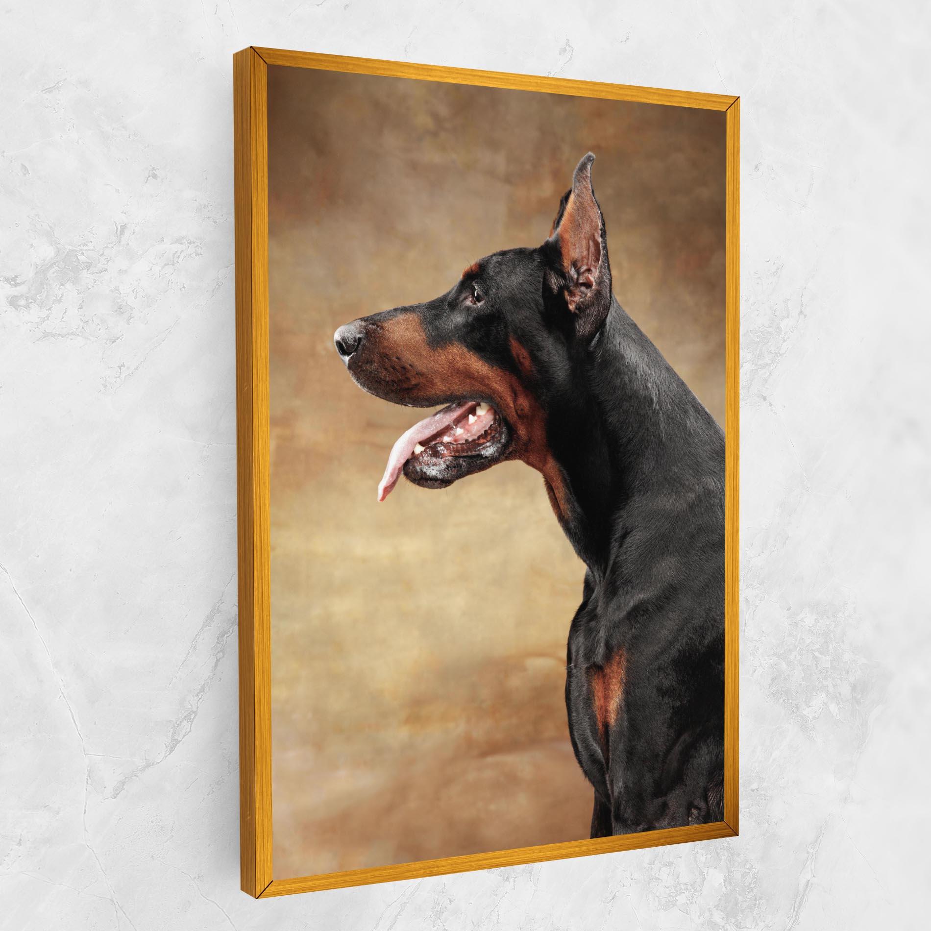 Vászonkép Doberman Pinscher mockup 1