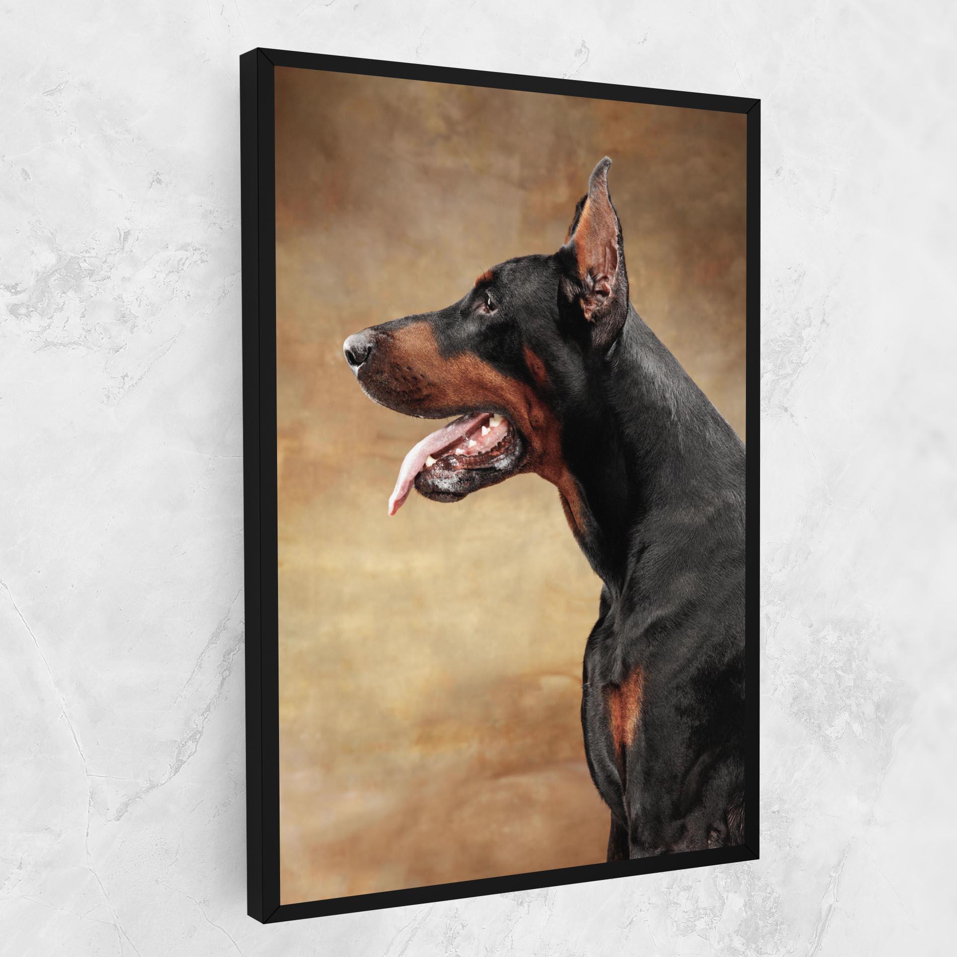 Vászonkép Doberman Pinscher mockup 1