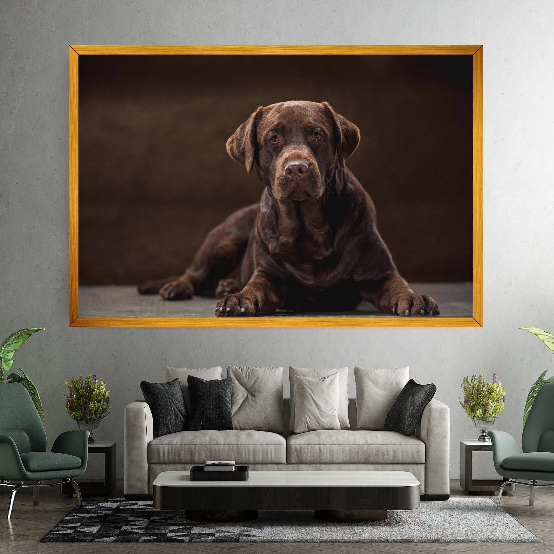 Vászonkép Cute Brown Labrador mockup 7