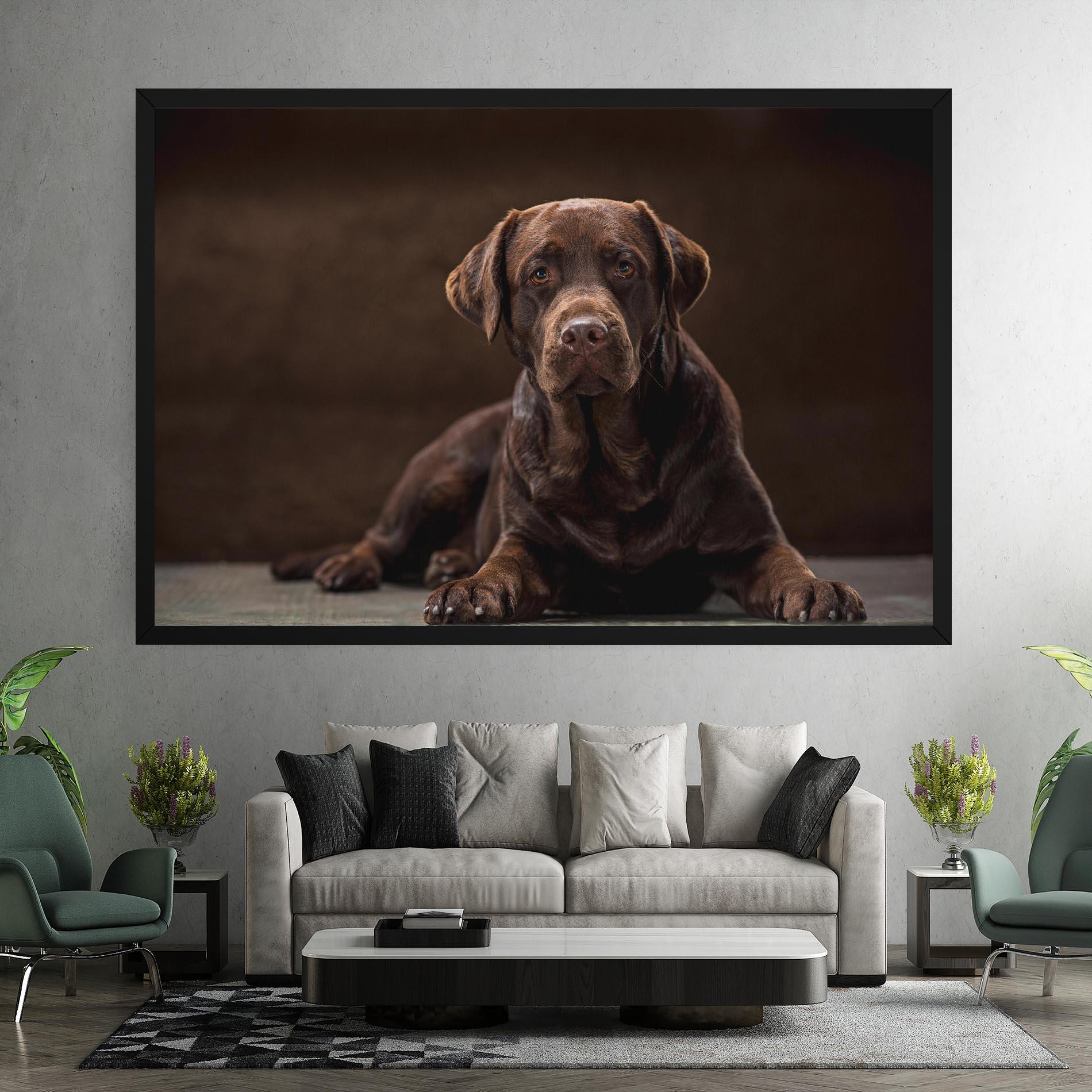 Vászonkép Cute Brown Labrador mockup 7