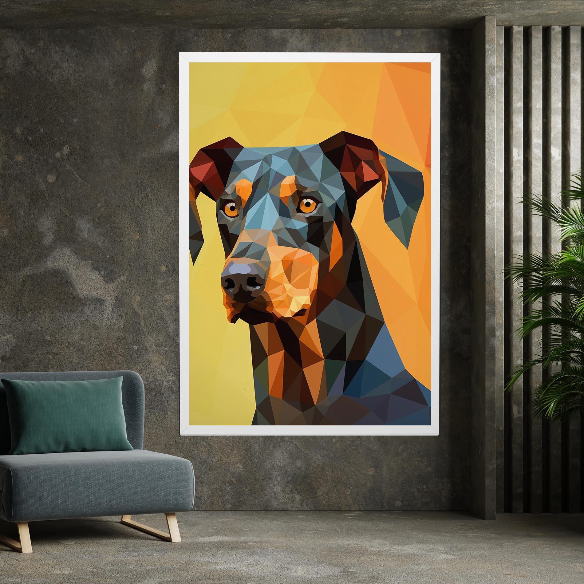 Vászonkép Digital Art Dog mockup 7