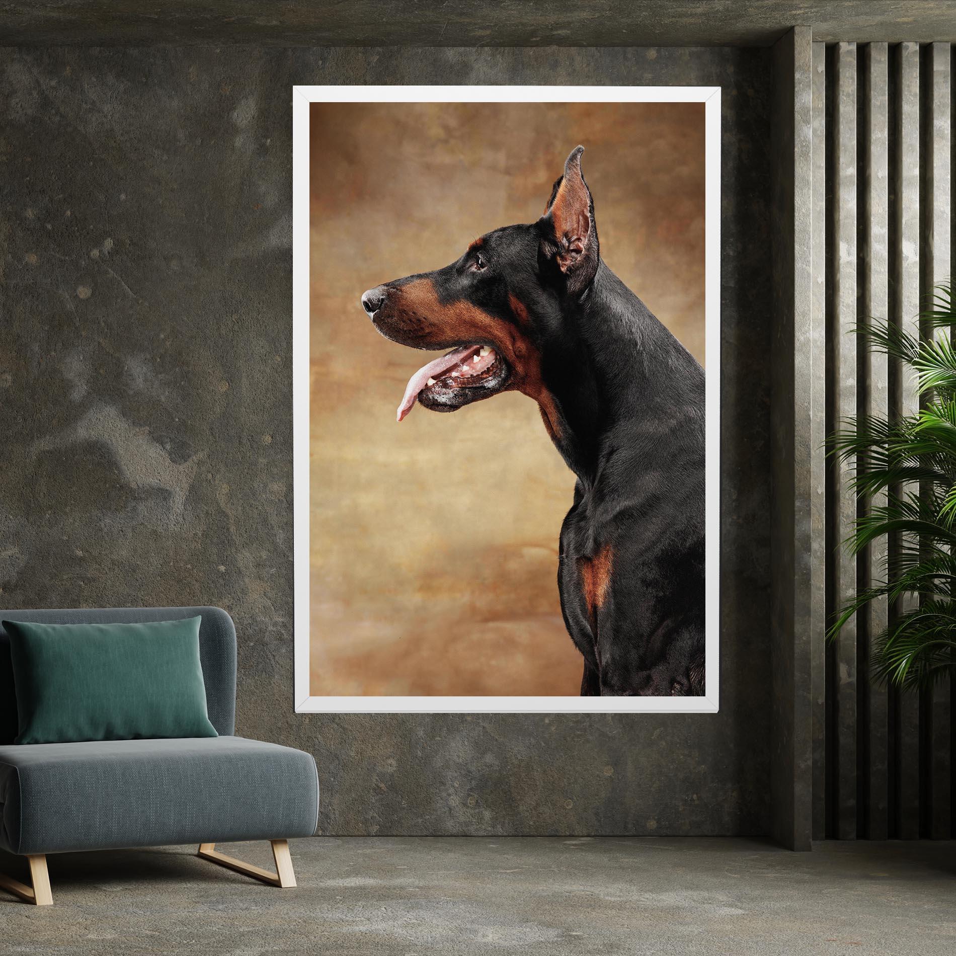 Vászonkép Doberman Pinscher mockup 7