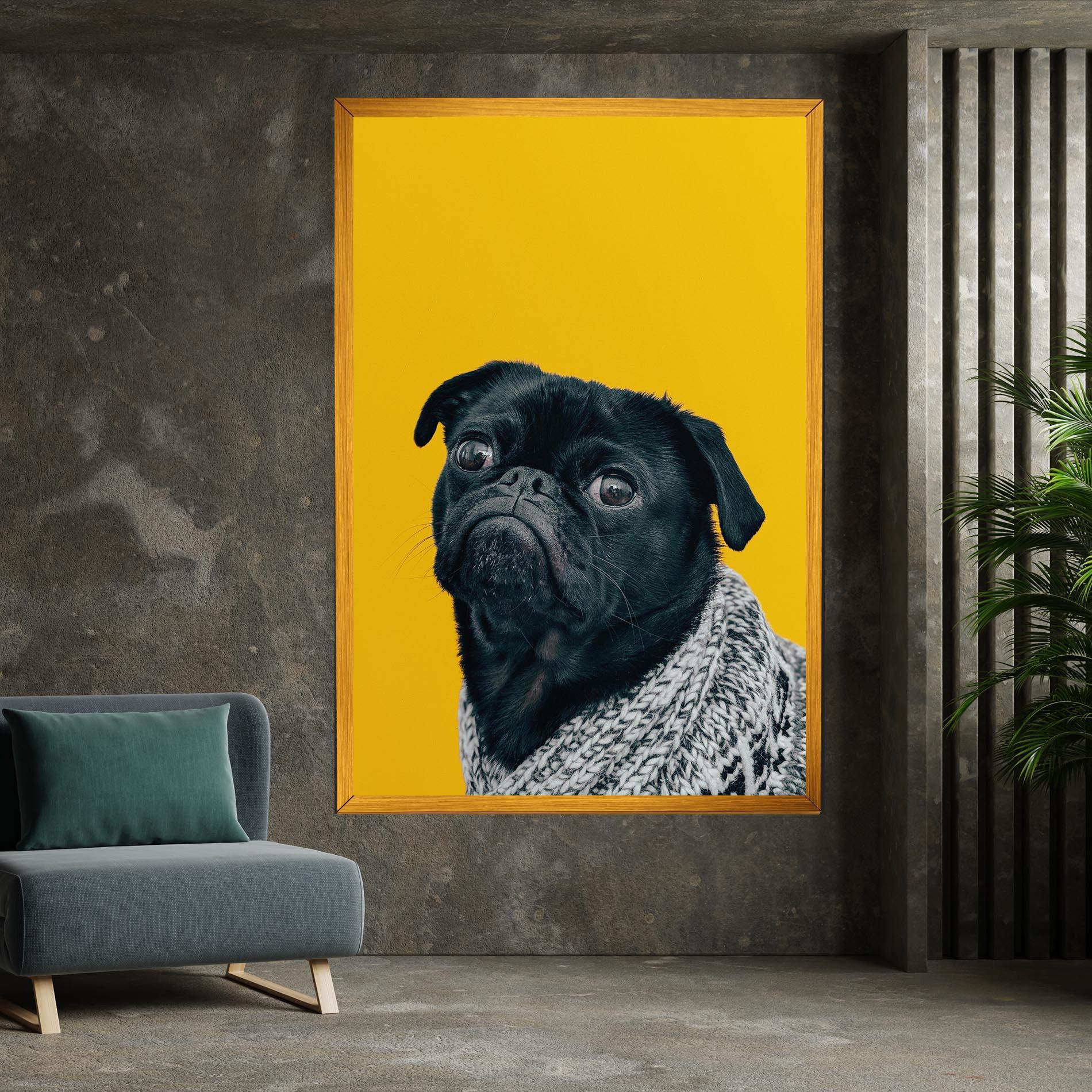 Vászonkép Black Pug mockup 7
