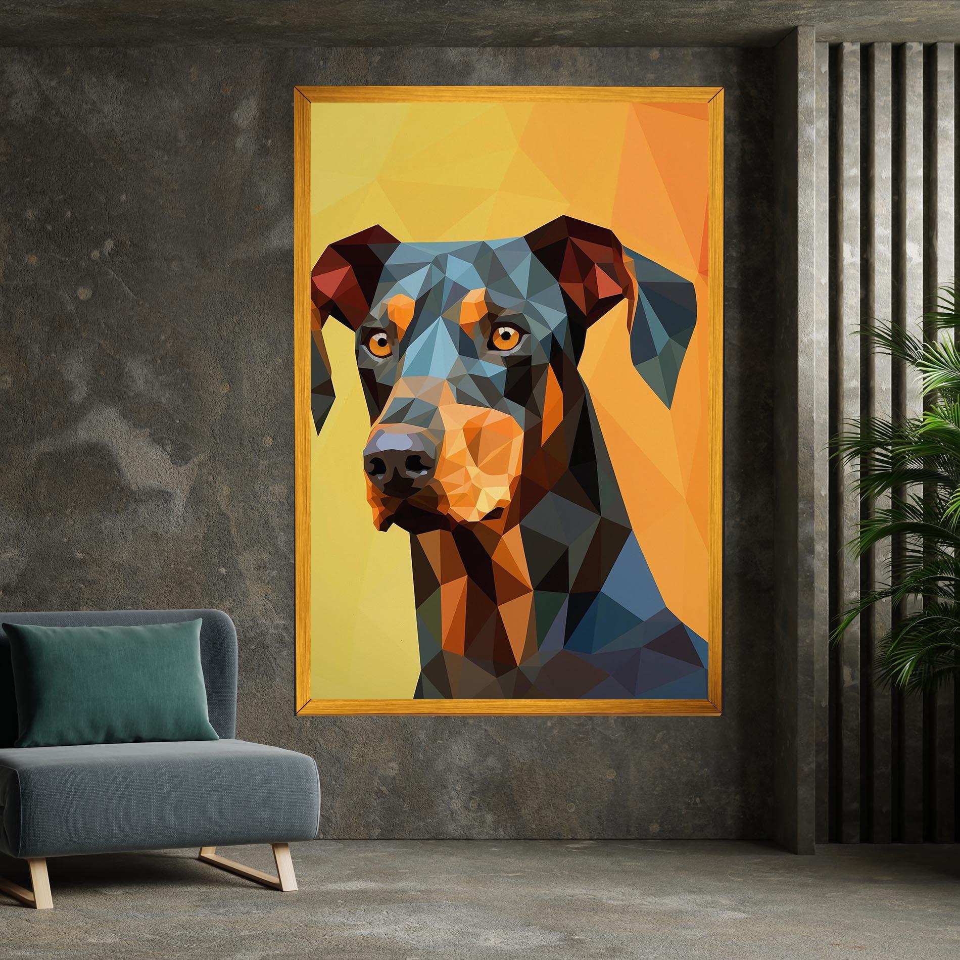 Vászonkép Digital Art Dog mockup 7