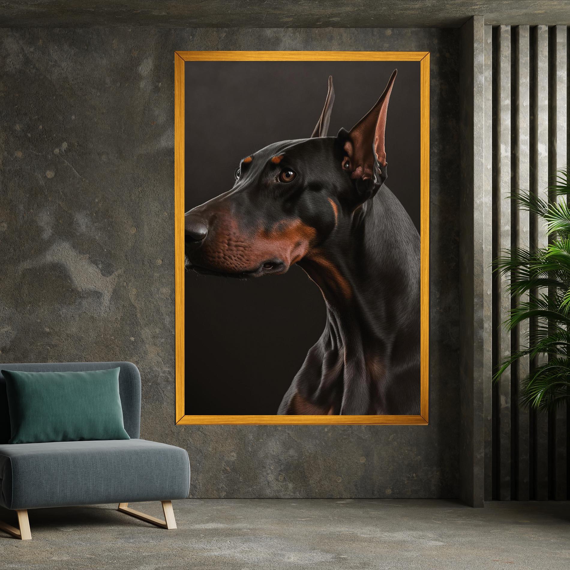 Vászonkép Doberman Dog Portrait mockup 7