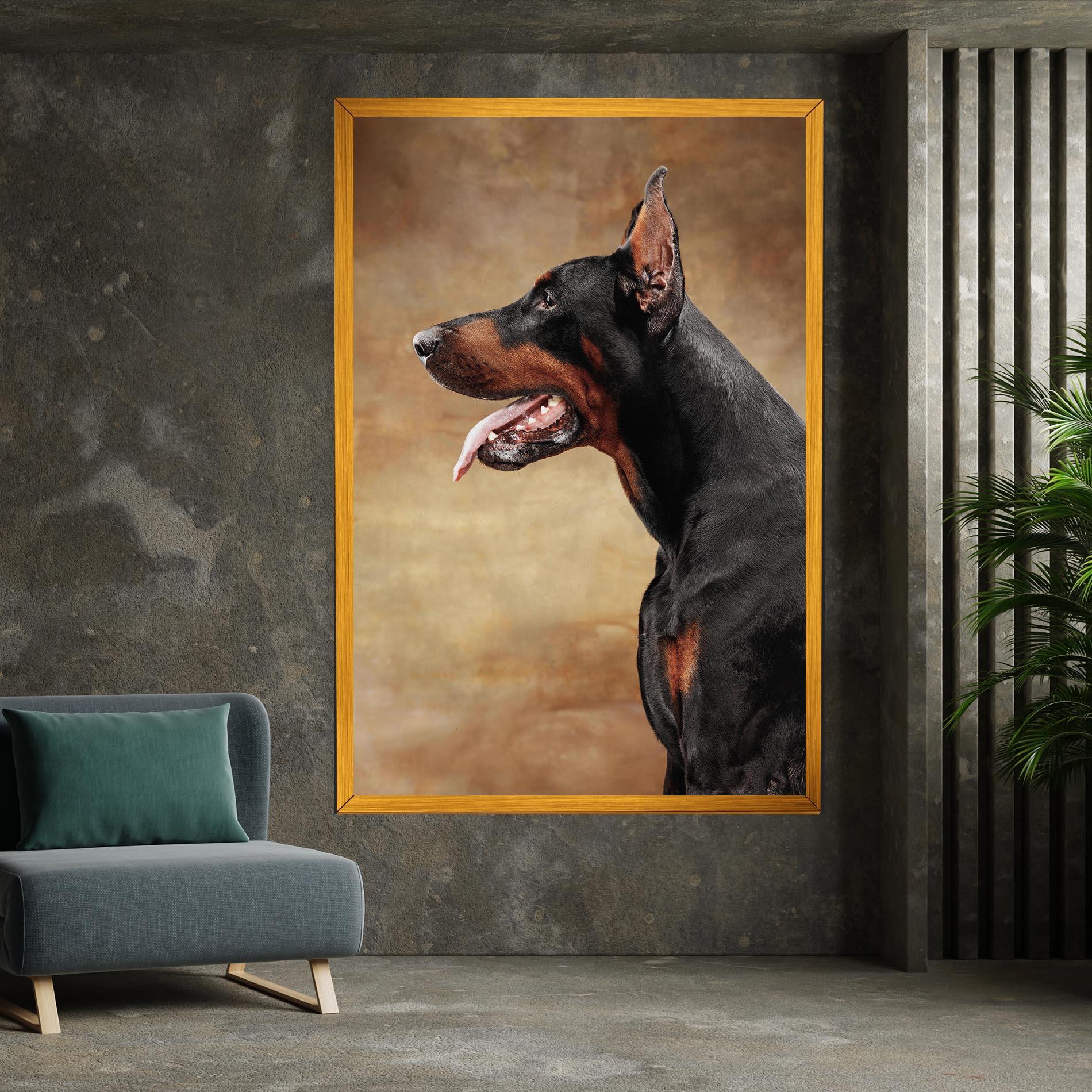 Vászonkép Doberman Pinscher mockup 7