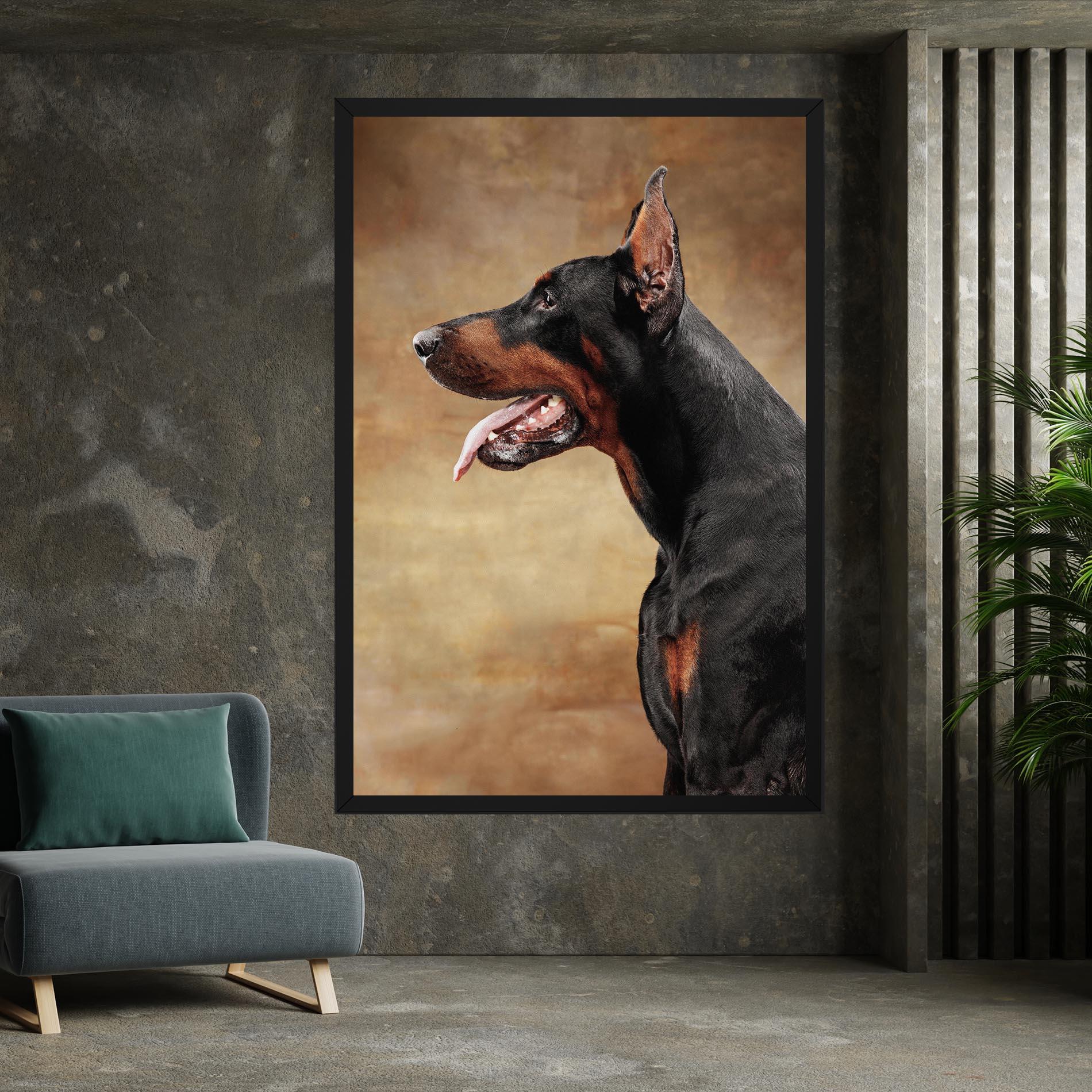 Vászonkép Doberman Pinscher mockup 7