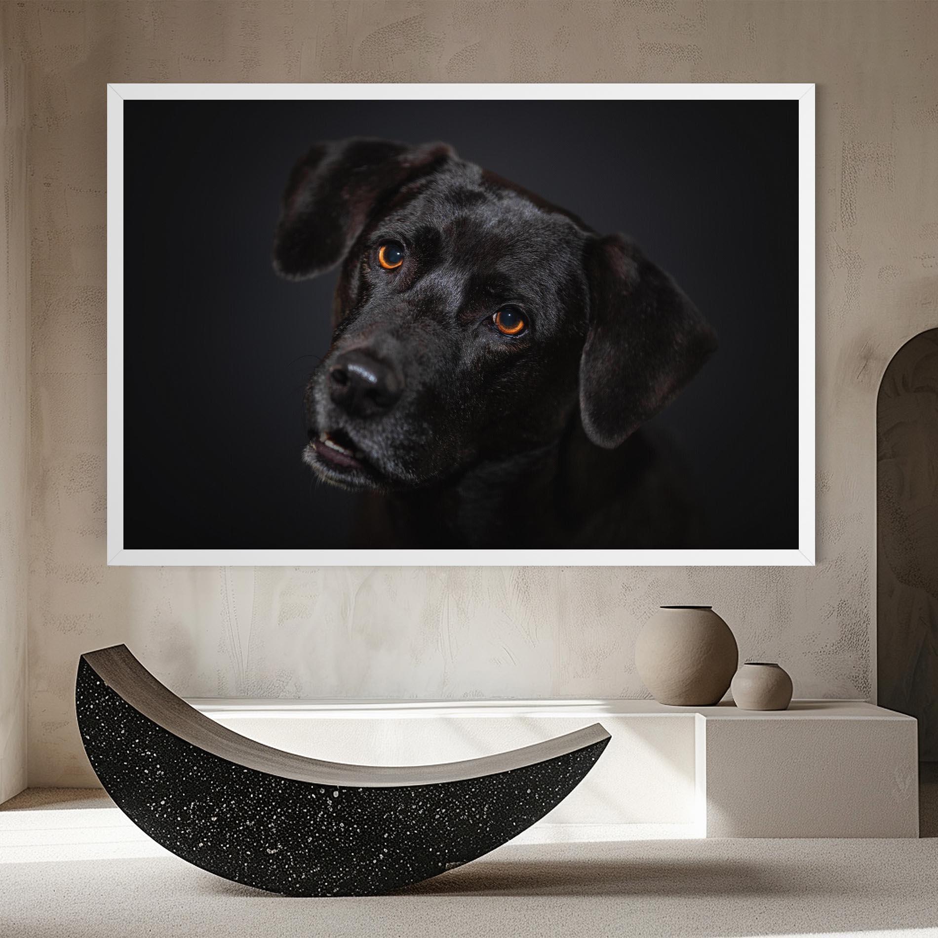 Vászonkép Black Dog Portrait mockup 8