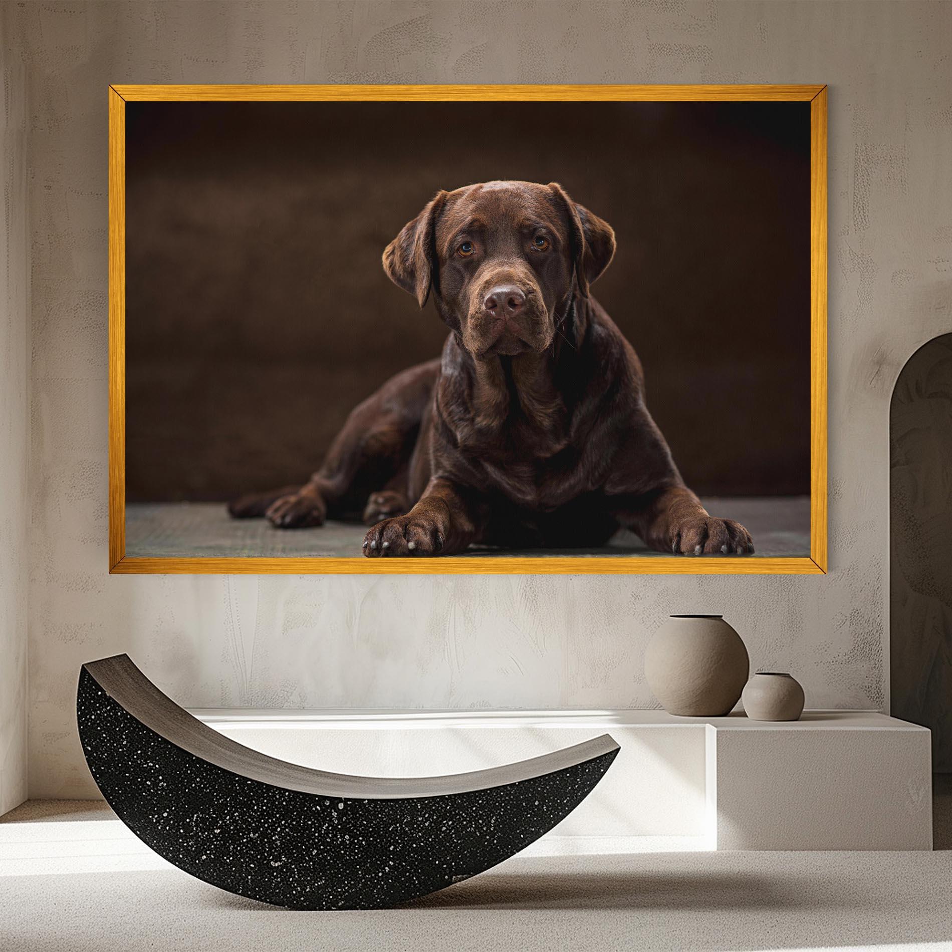 Vászonkép Cute Brown Labrador mockup 8