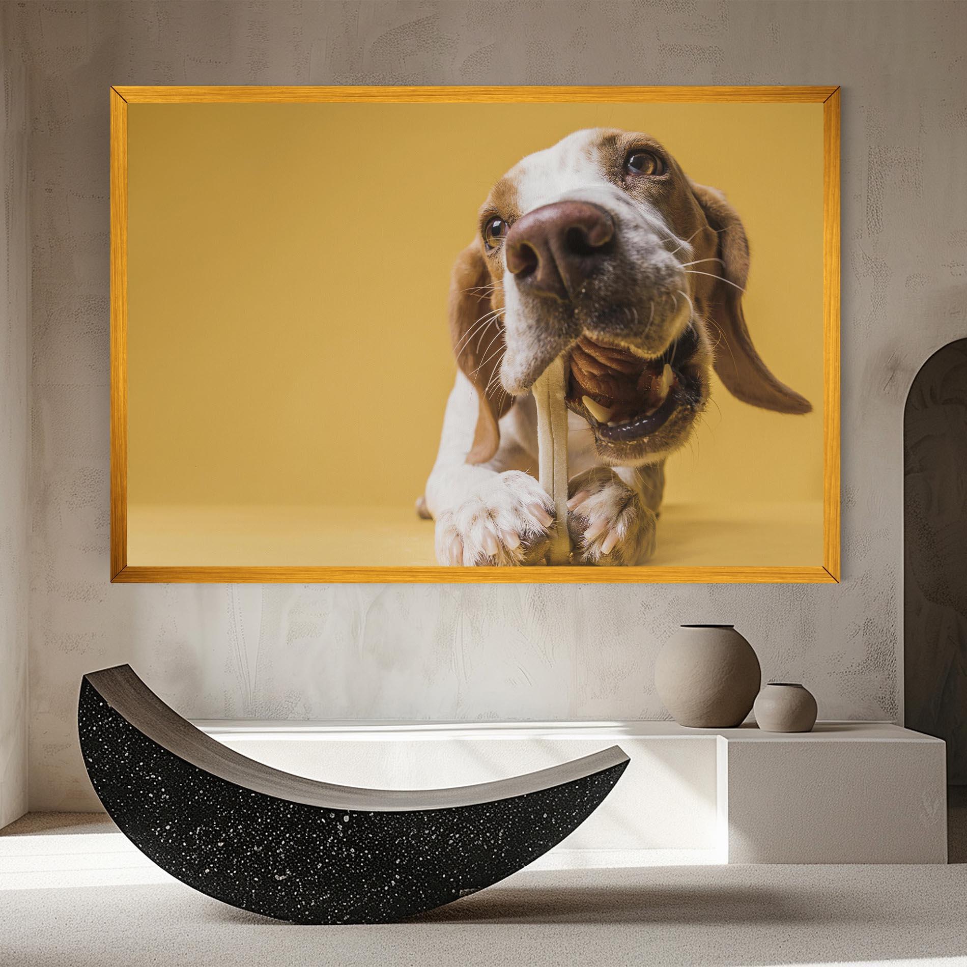 Vászonkép Dog Eating Bone mockup 8