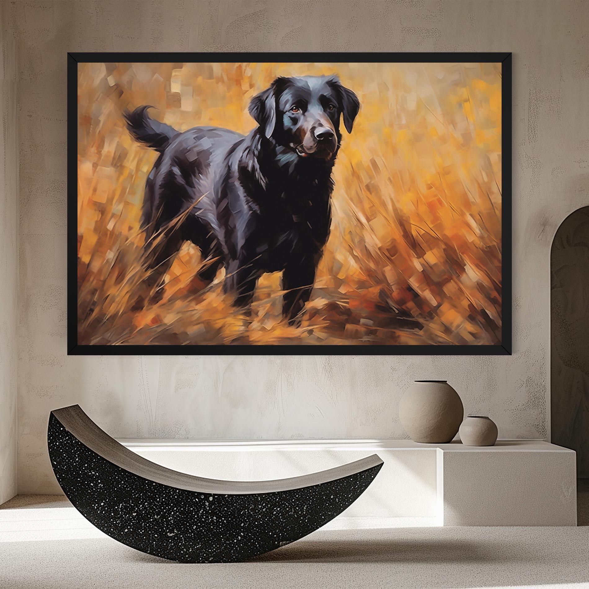 Vászonkép Black Pretty Dog mockup 8
