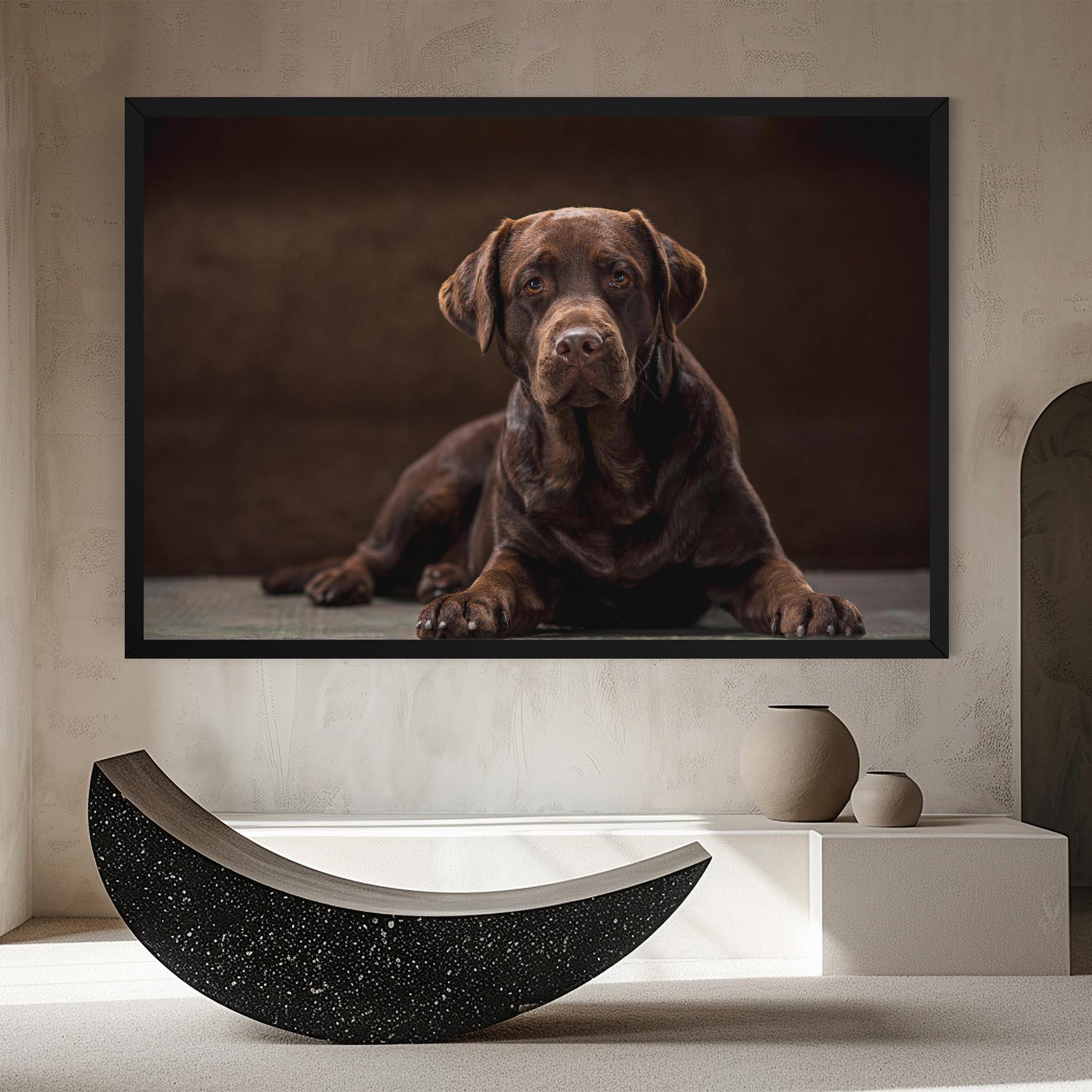 Vászonkép Cute Brown Labrador mockup 8