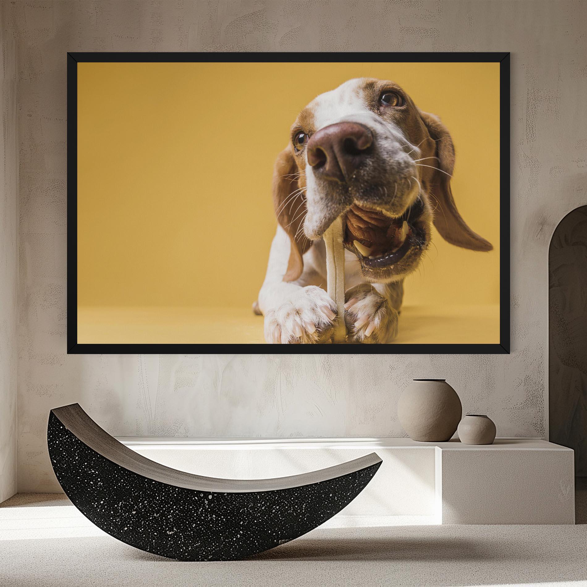 Vászonkép Dog Eating Bone mockup 8