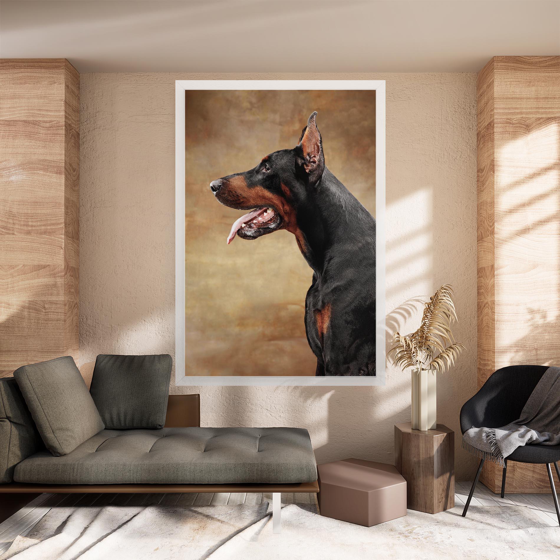 Vászonkép Doberman Pinscher mockup 8