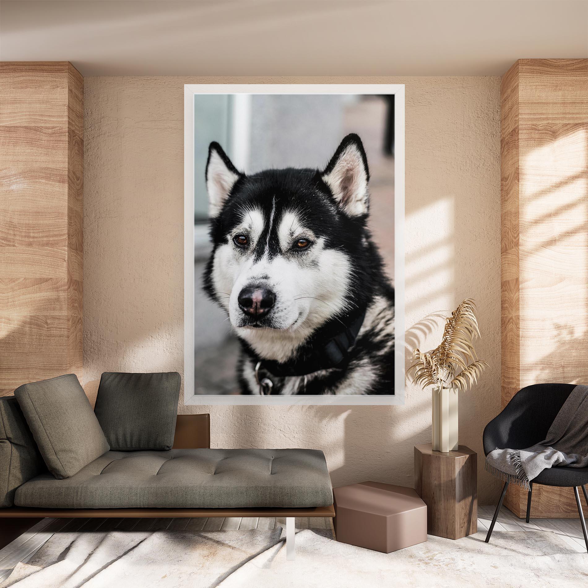 Vászonkép Husky Dog mockup 8
