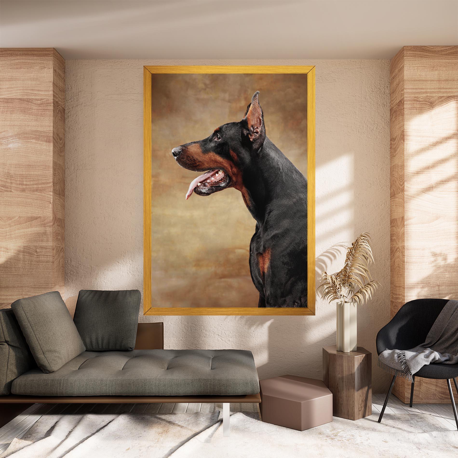 Vászonkép Doberman Pinscher mockup 8